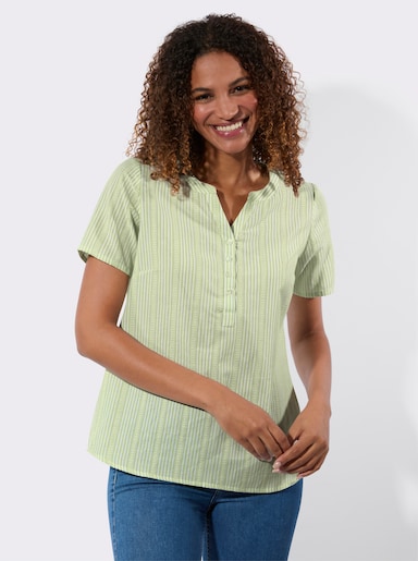 Gestreifte Bluse - pistazie-gestreift