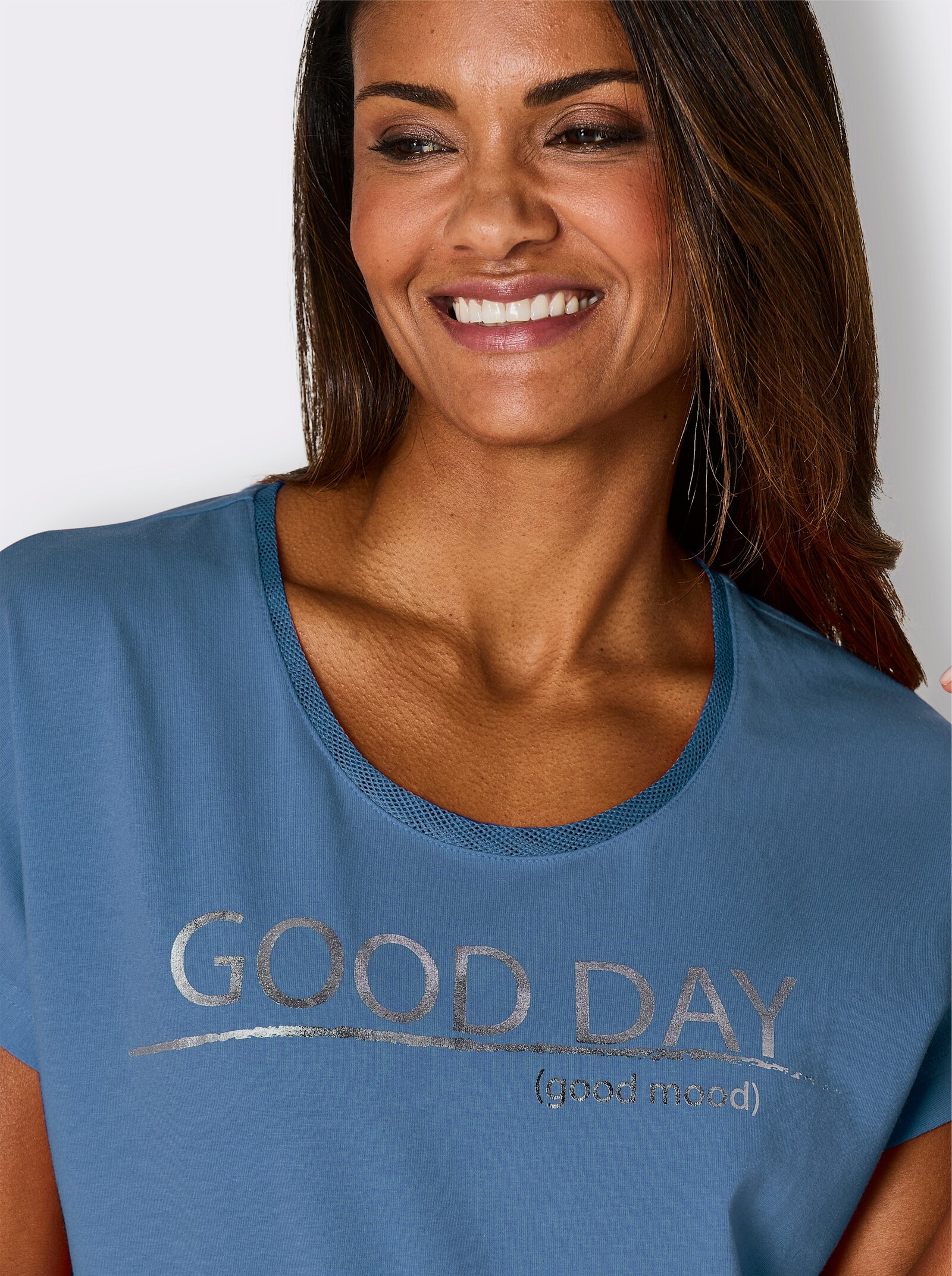 feel good Shirt - mittelblau