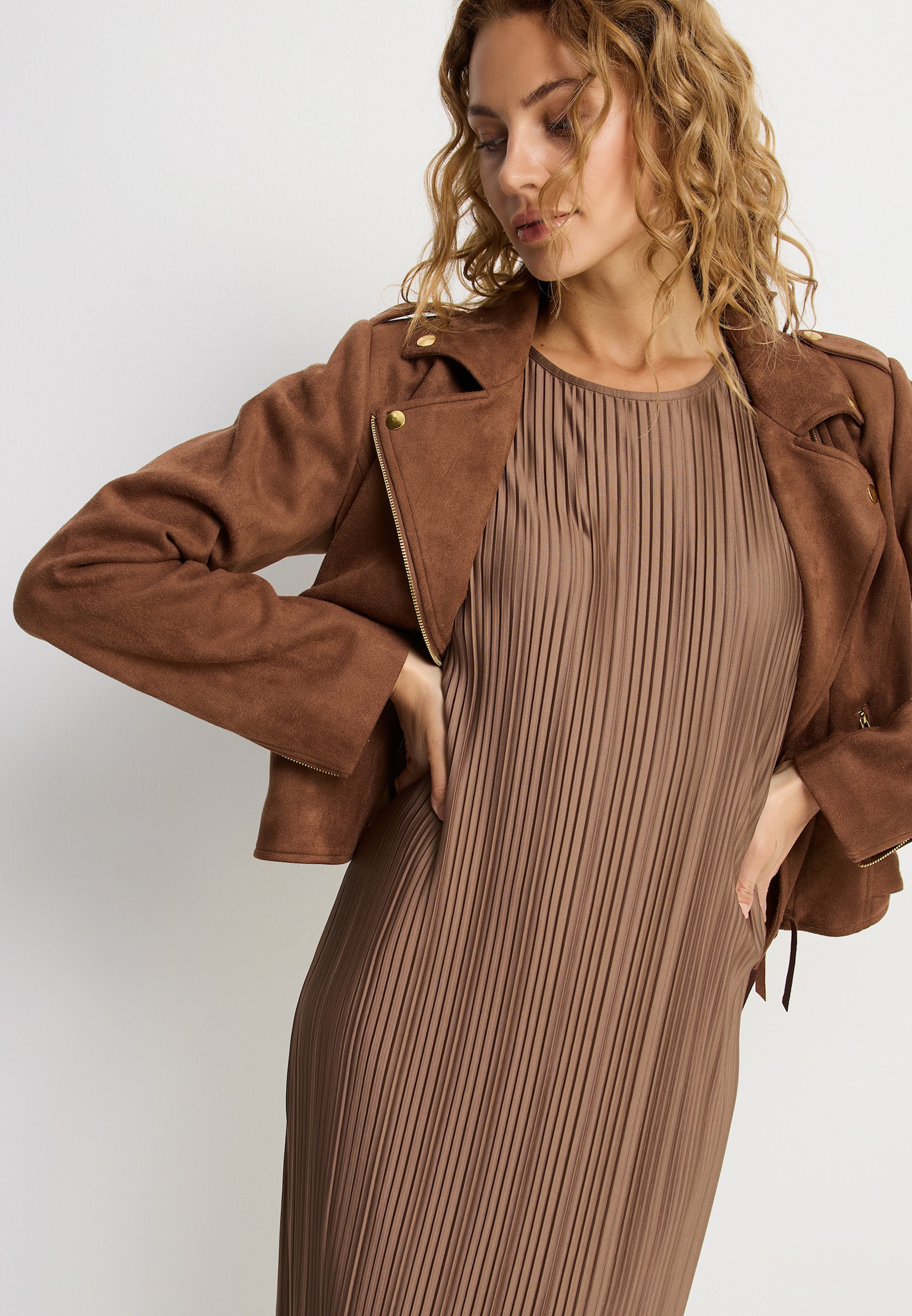 LASCANA Bikerjacke - cognacfarben