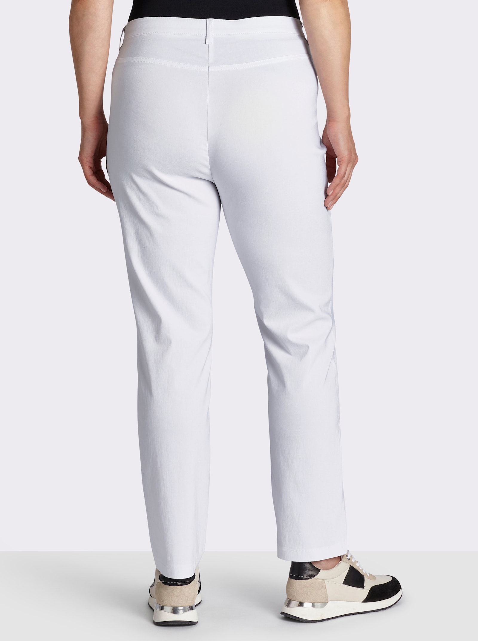 Stehmann Comfort line Stretch-Hose mit Zier-Taschen vorne - weiß