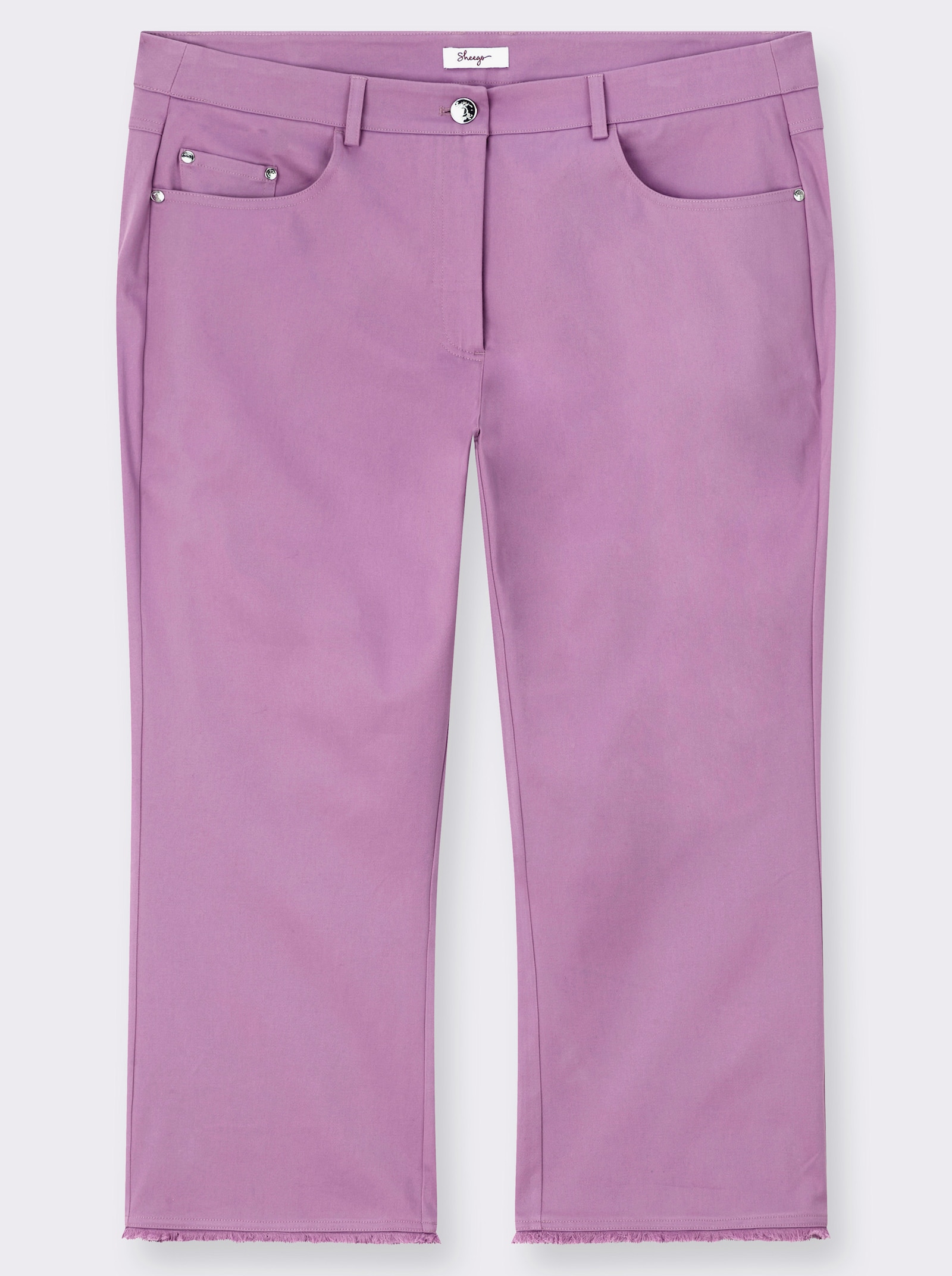 sheego 7/8-broek in licht bootcut-model - orchidee