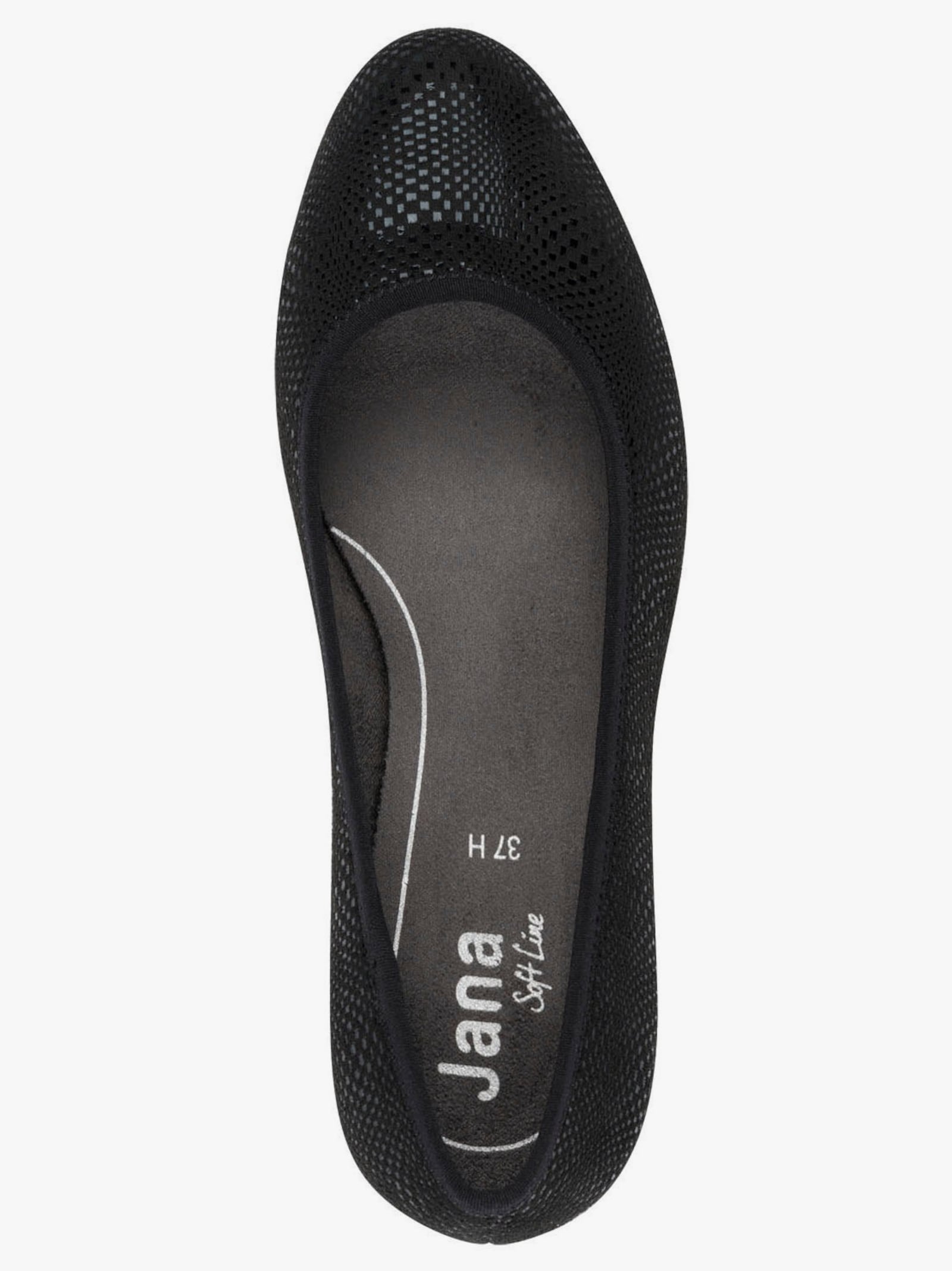 Jana Pumps mit Reptil-Prägung - schwarz