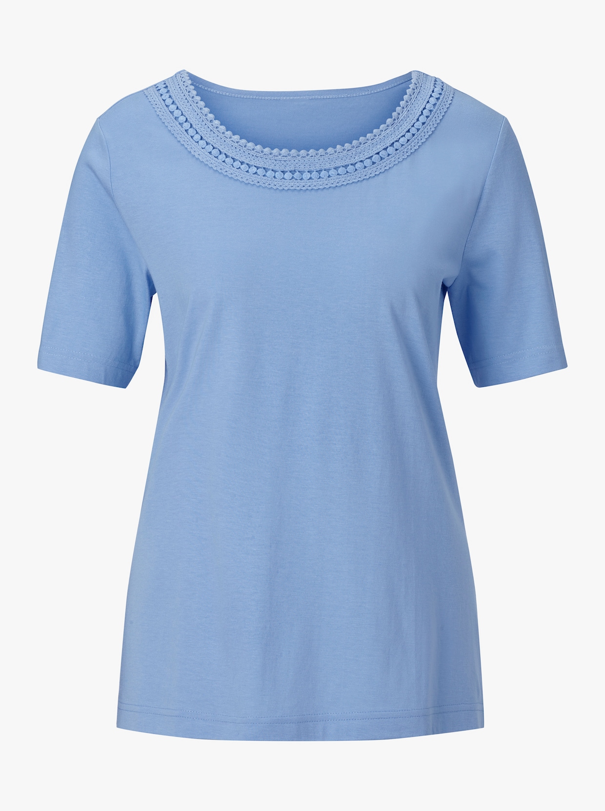 Shirt met ronde hals - bleu