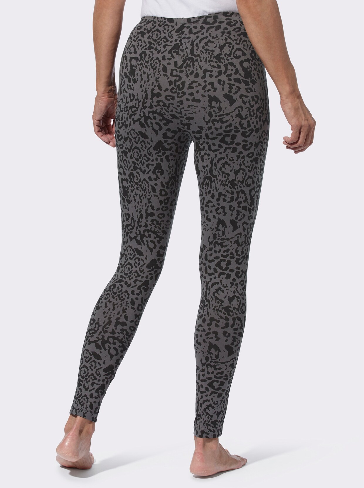 Leggings - antracit, tryckt