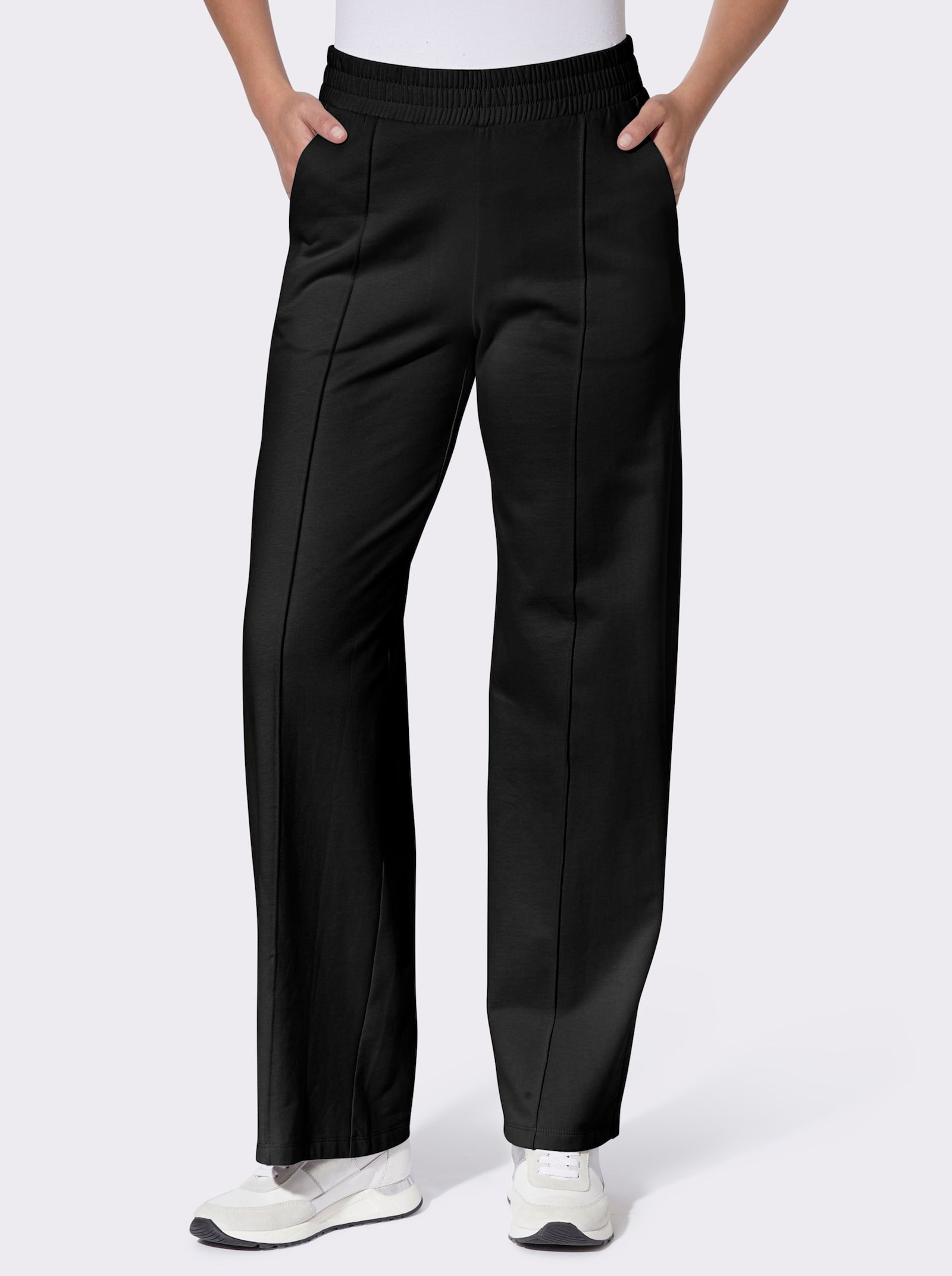  Jerseyhose in weiter Form - schwarz