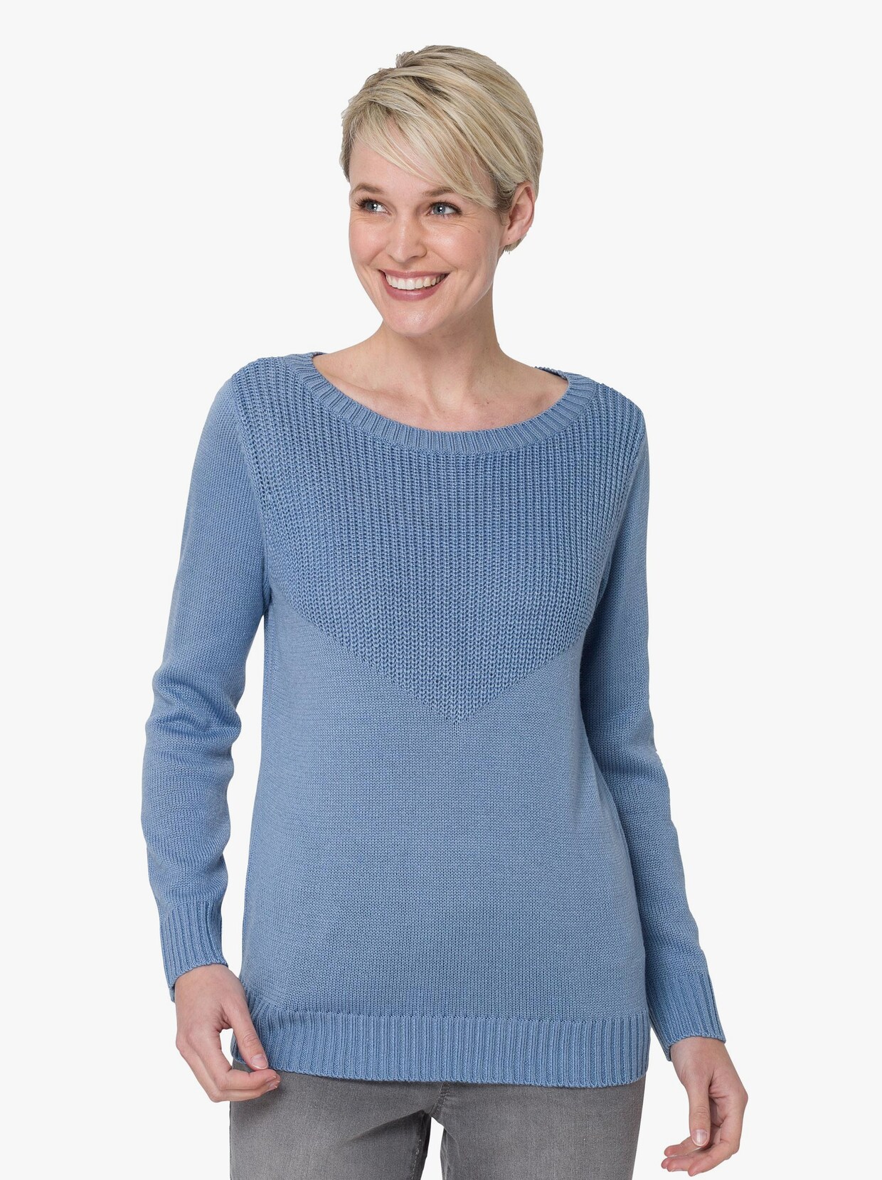 Pullover met lange mouwen - bleu