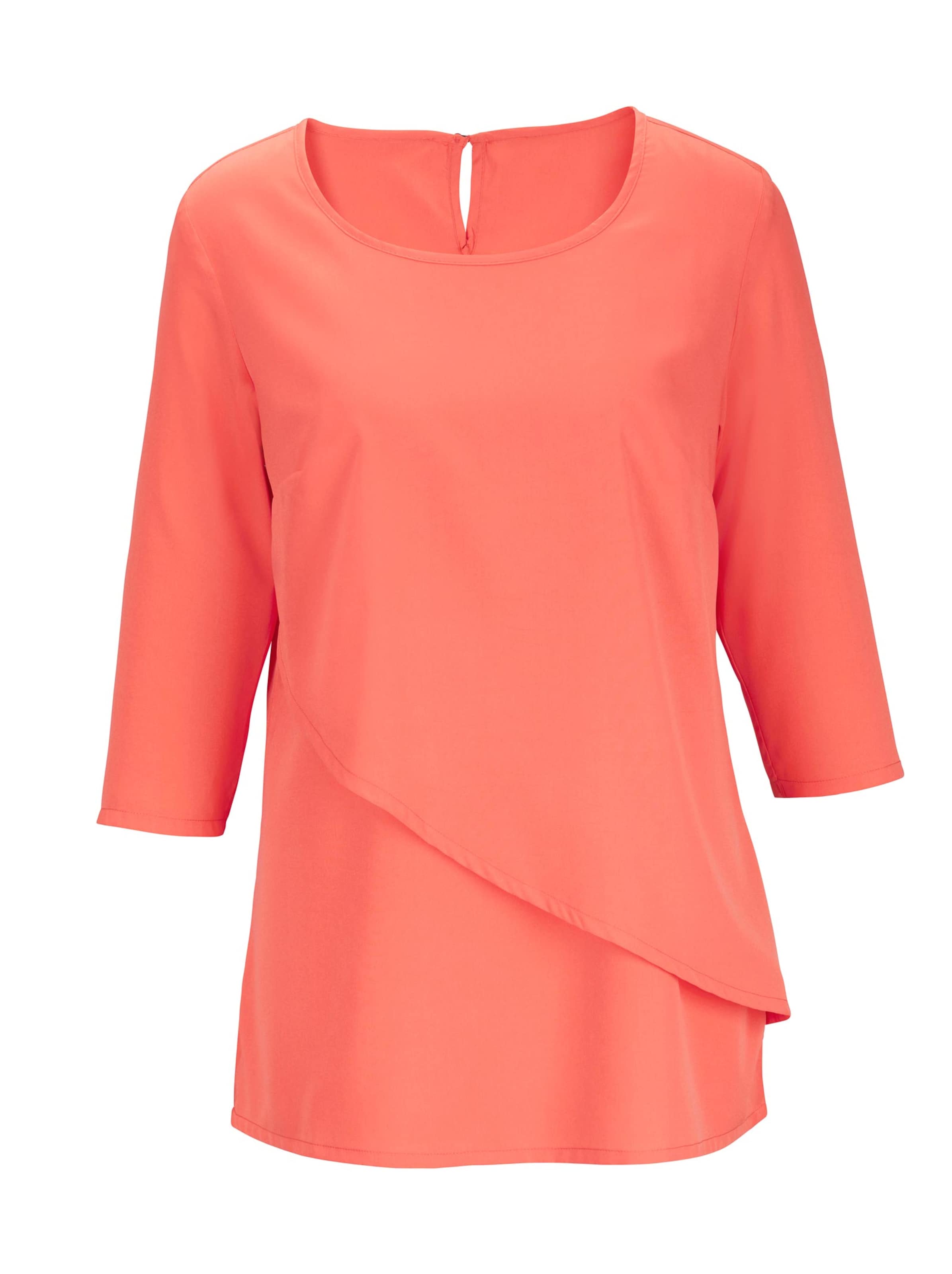 Schlupfbluse - korallenrot