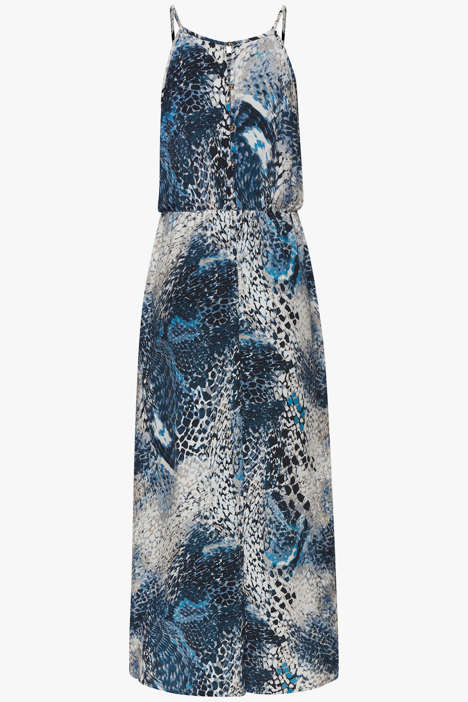 LASCANA Maxikleid - blau bedruckt