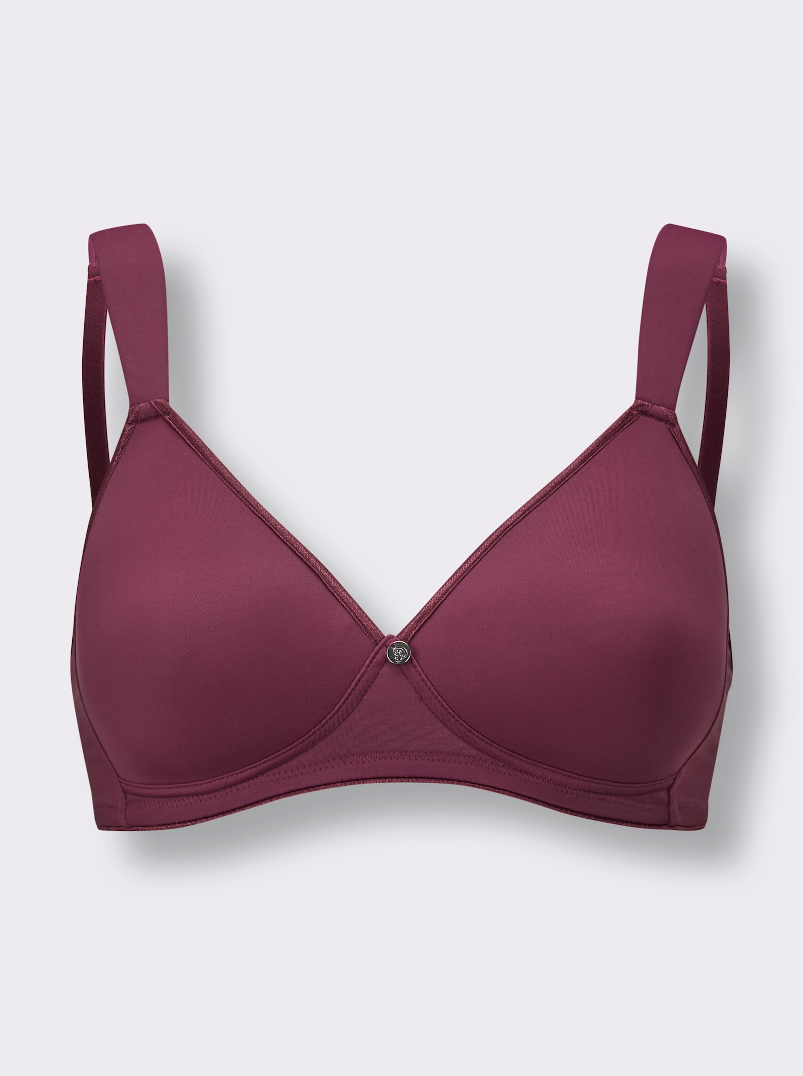 wäschepur T-shirtbeha zonder beugel met ergonomisch gevormde bandjes - bordeaux