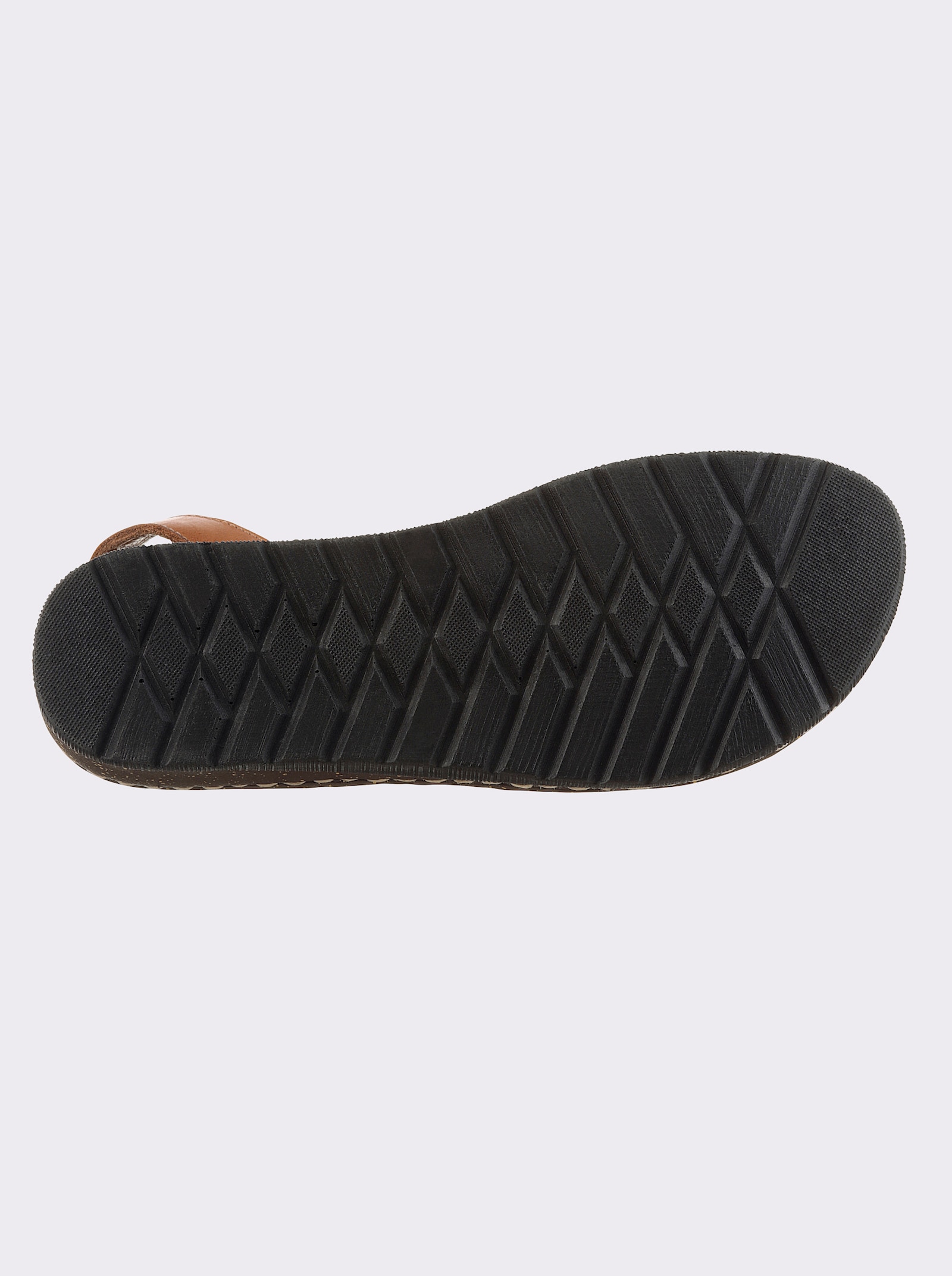 Gemini Sandale mit Gummizug - cognac