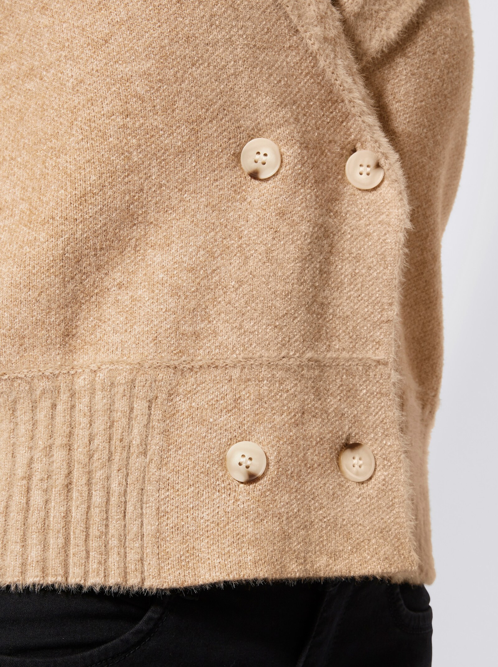 Strickjacke - beige-meliert