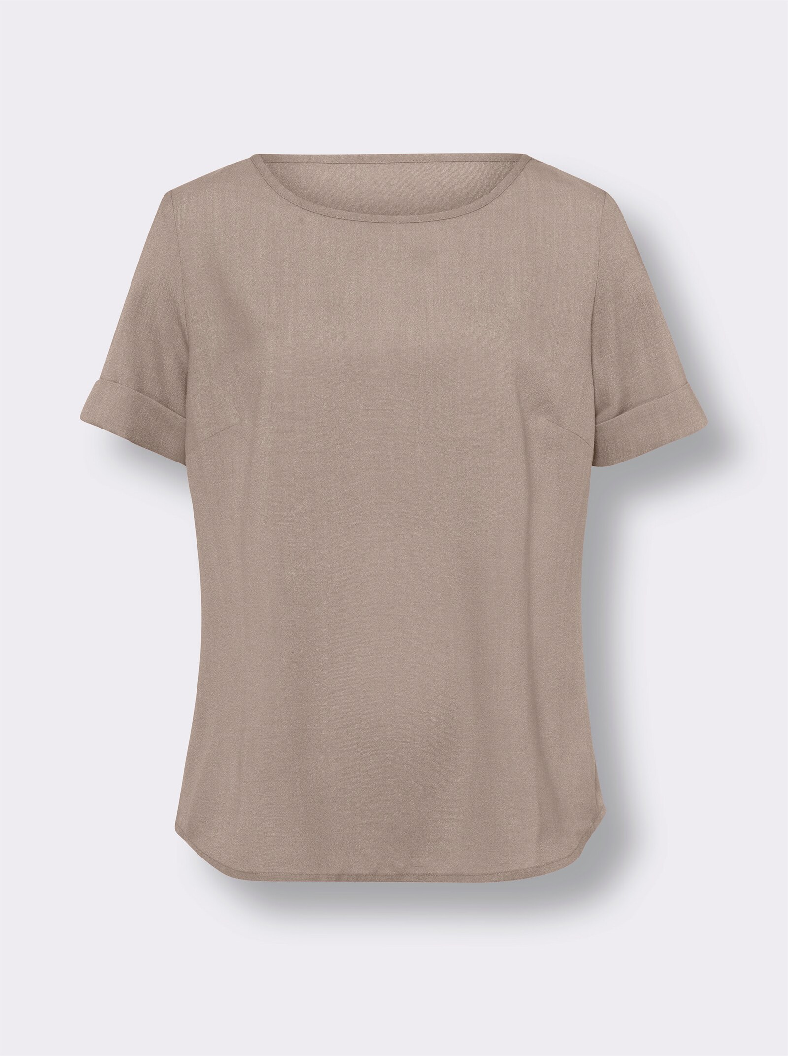 Comfortabele blouse in linnenlook, onderhoudsarm - sesam
