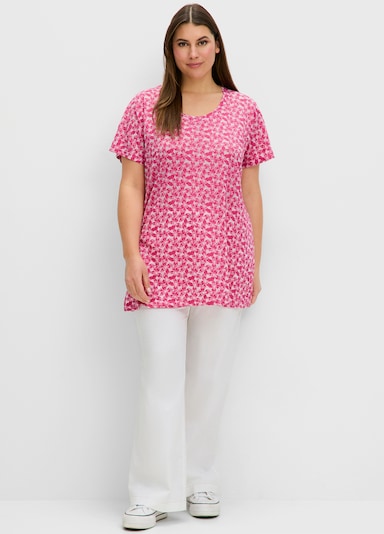 sheego Kurzarmshirt - fuchsia