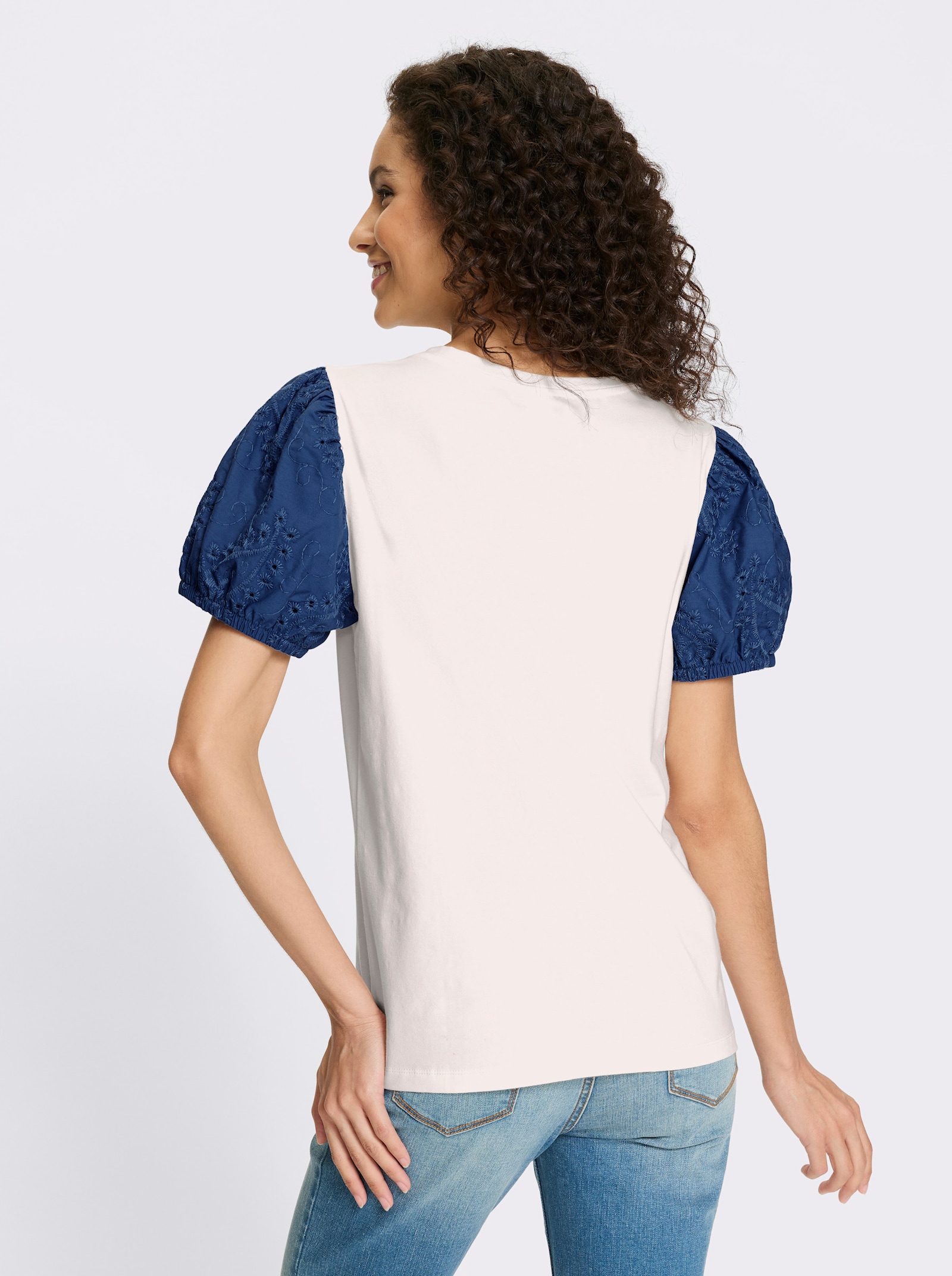 heine Shirt mit Stickerei - ecru