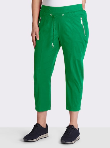 7/8-Hose mit Reißverschluss-Taschen - grasgrün
