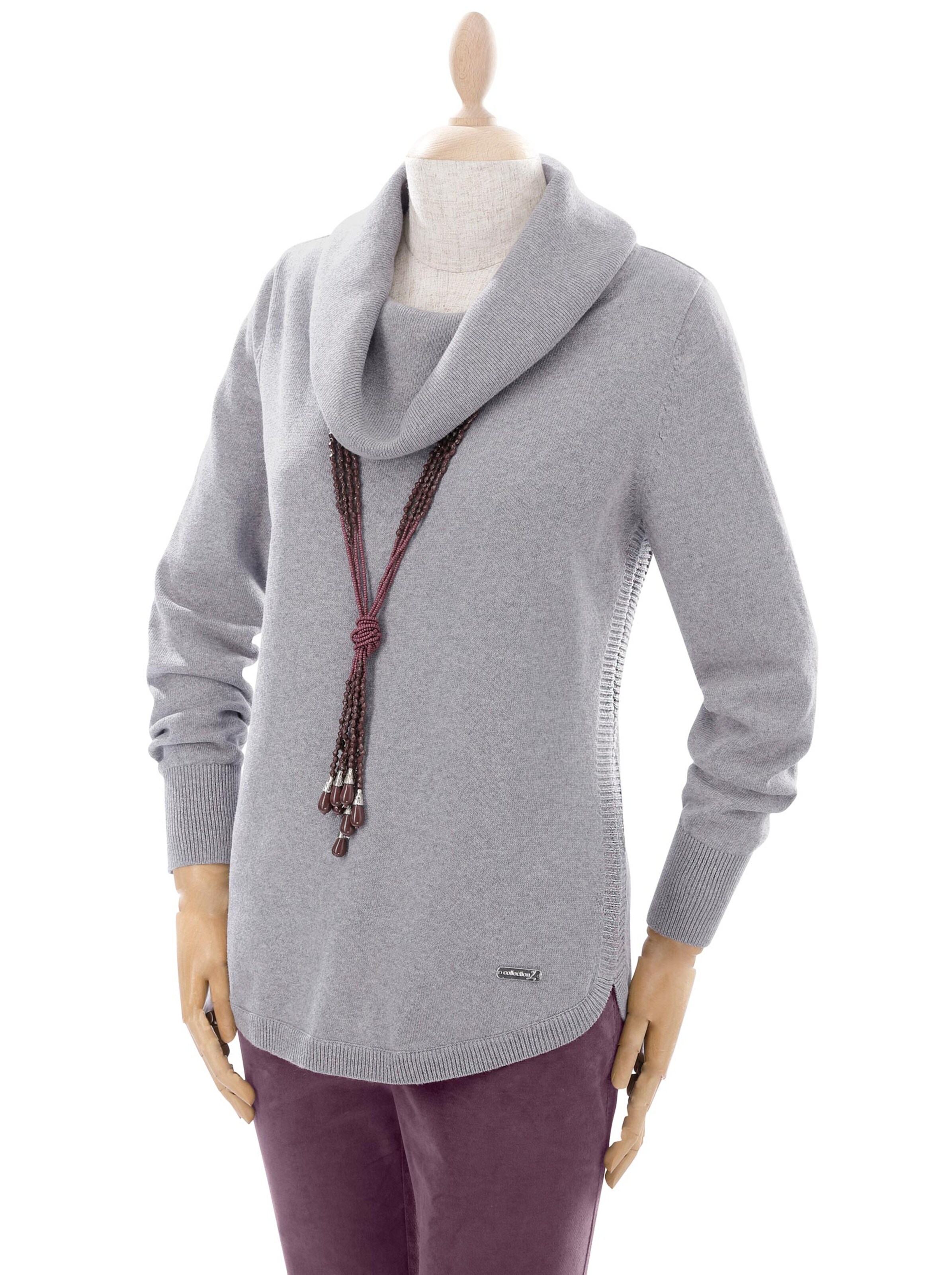 Collection L Pullover - hellgrau-meliert