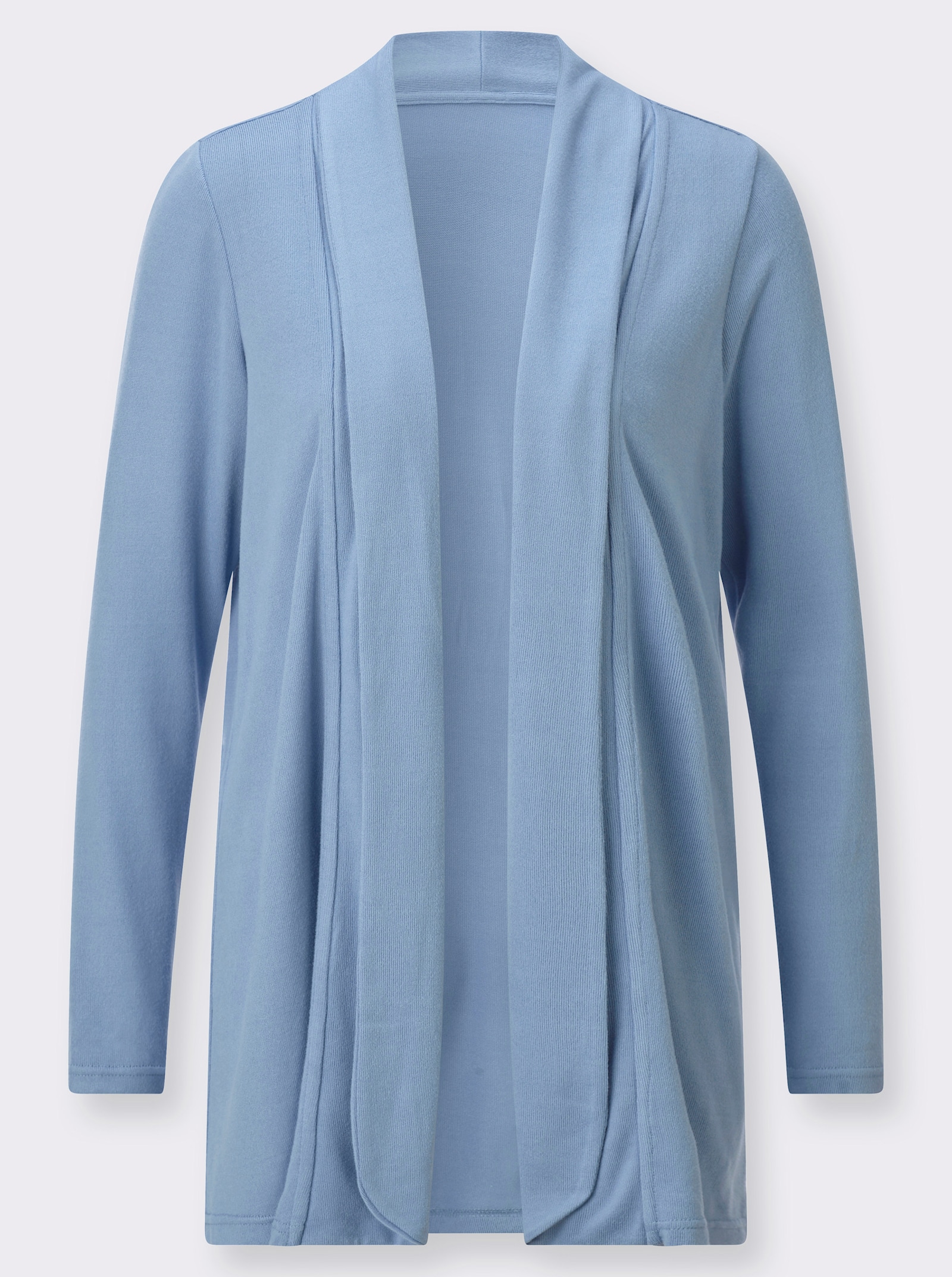 Shirtjacke in Feinstrick-Optik - bleu