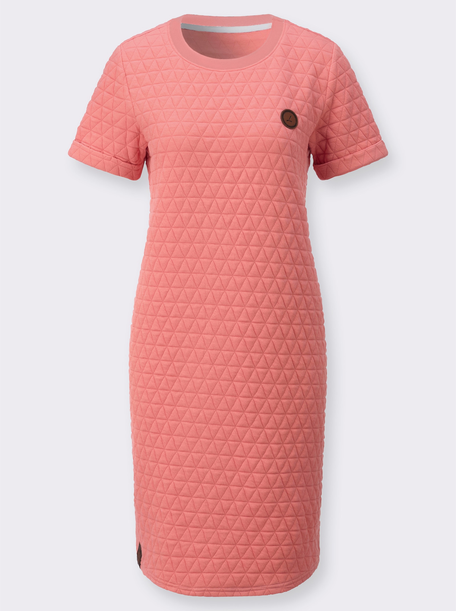 Sommerkleid im Jacquard-Muster - flamingo