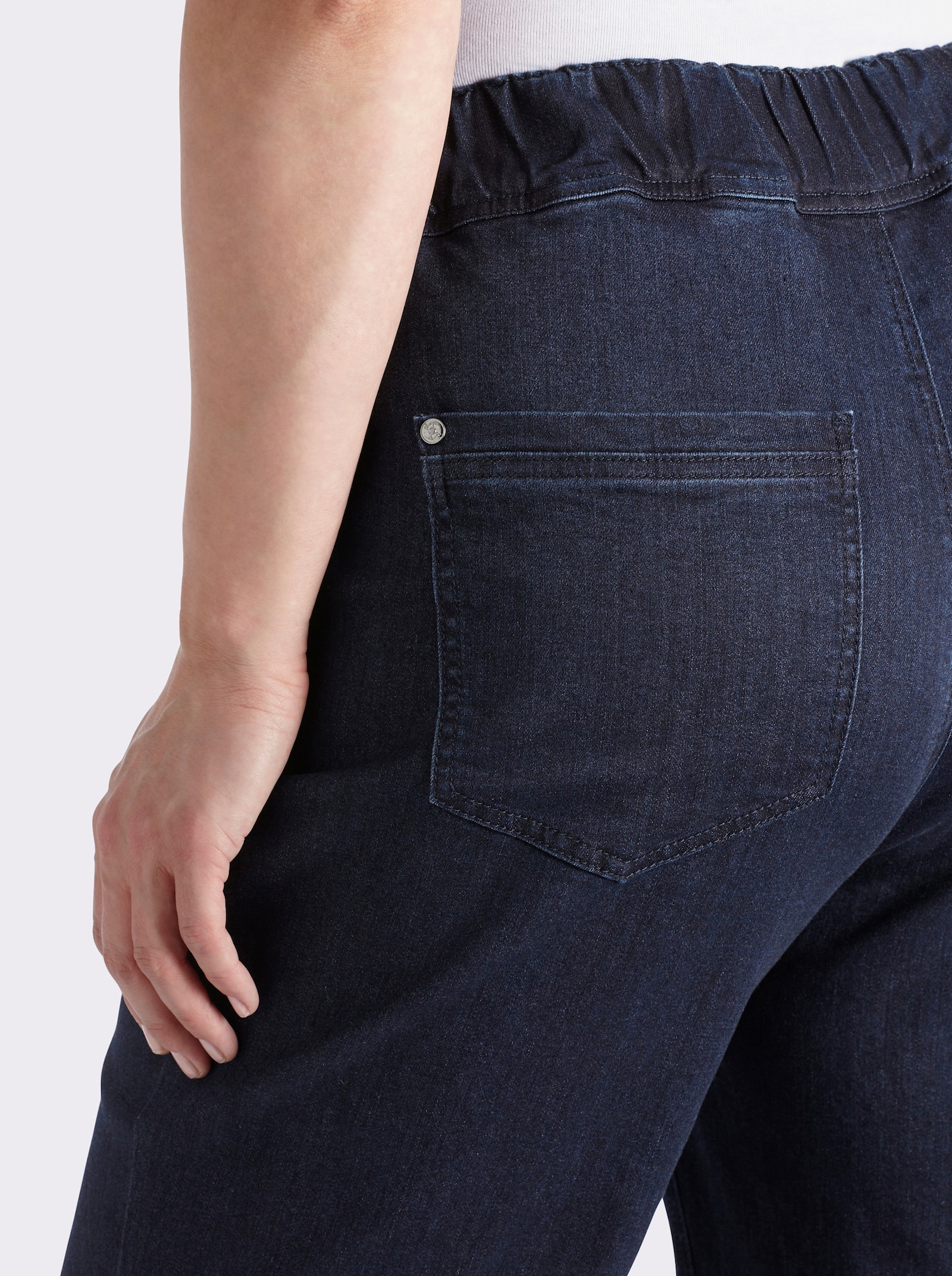 sheego 7/8-Jeans mit Komfortbund - dark blue