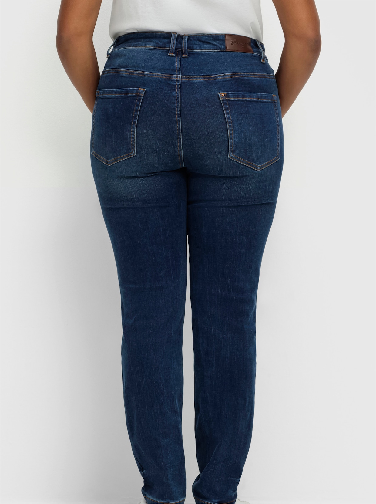 Sheego Skinny Jeans - dark blue denim