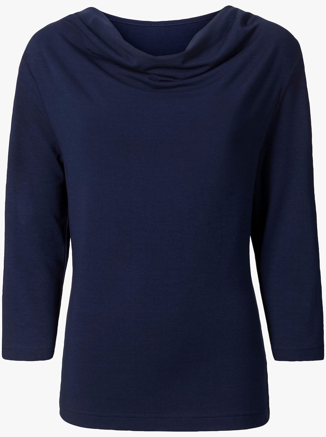 Wasserfallshirt mit 3/4-langen Ärmeln - marine