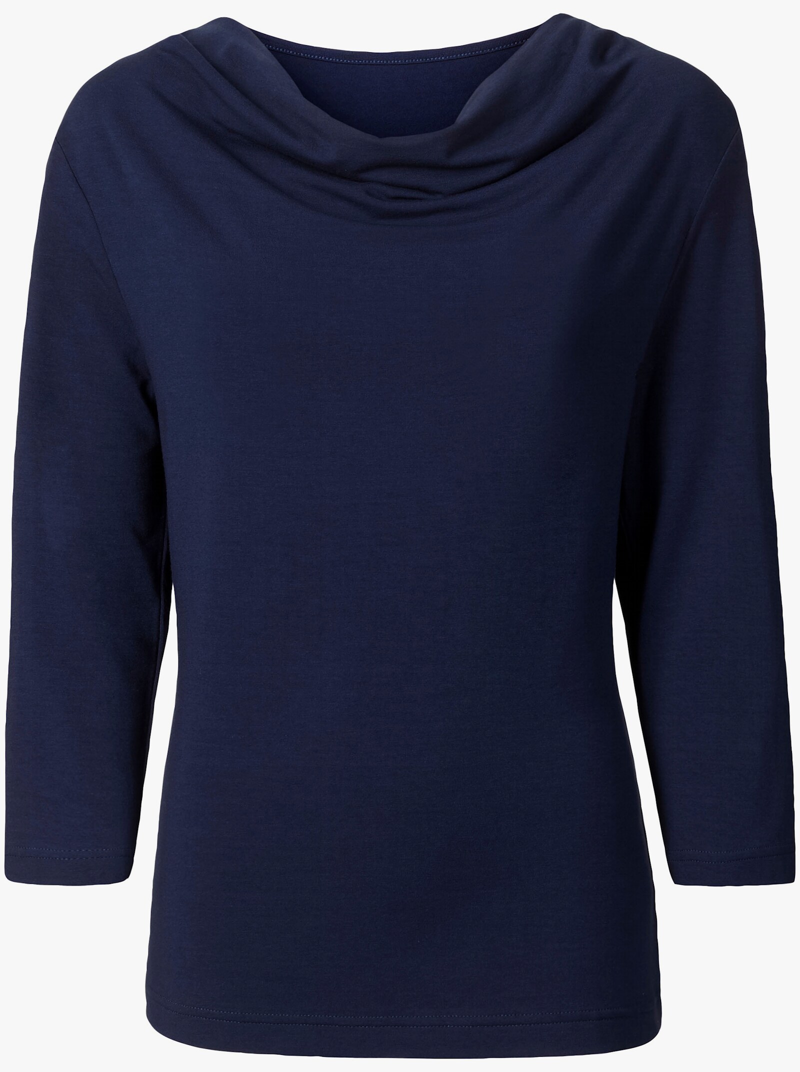 Wasserfallshirt mit 3/4-langen Ärmeln - marine