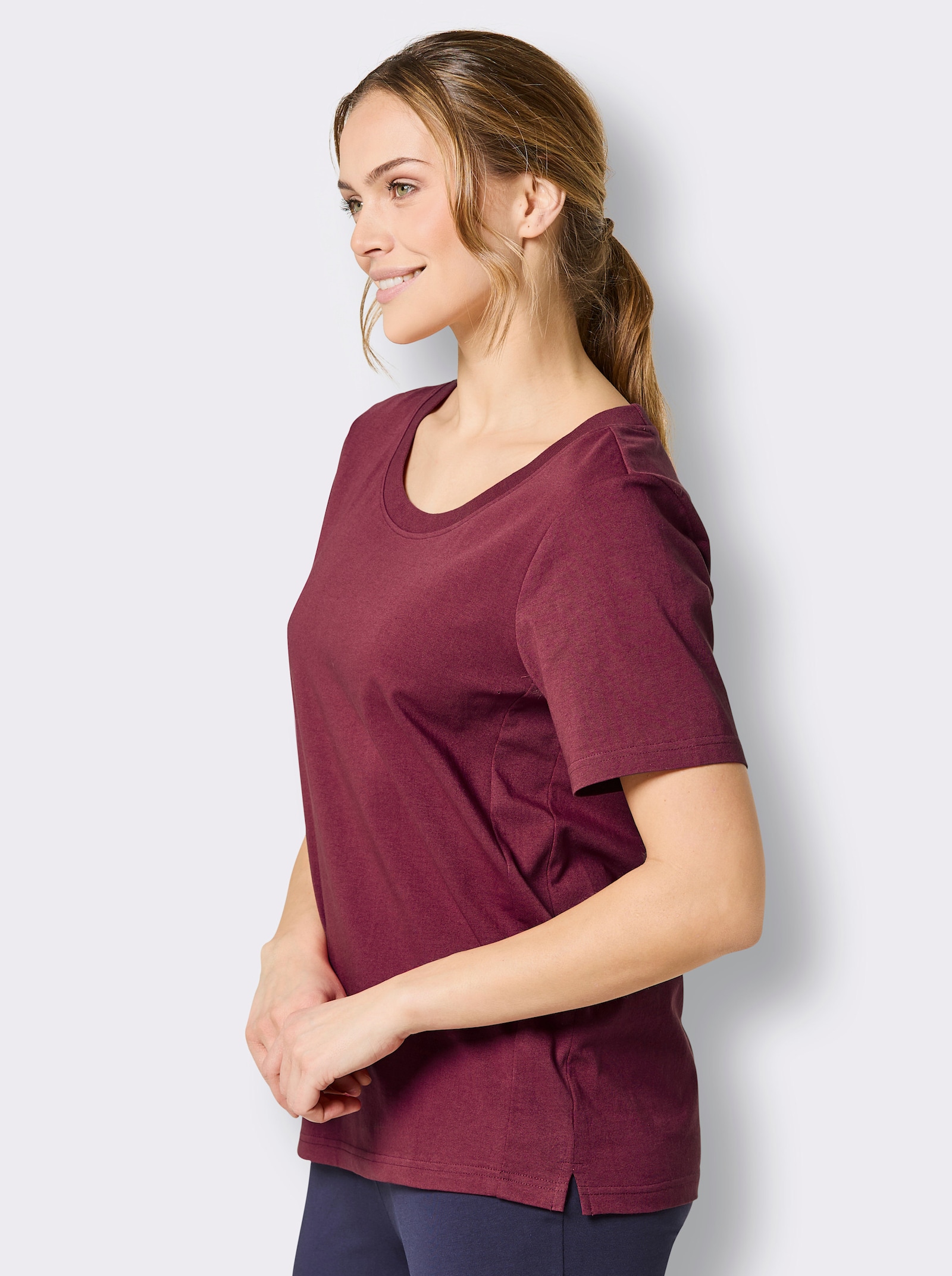 Catamaran Sports Funktionsshirt mit 3D-Schriftzug - bordeaux