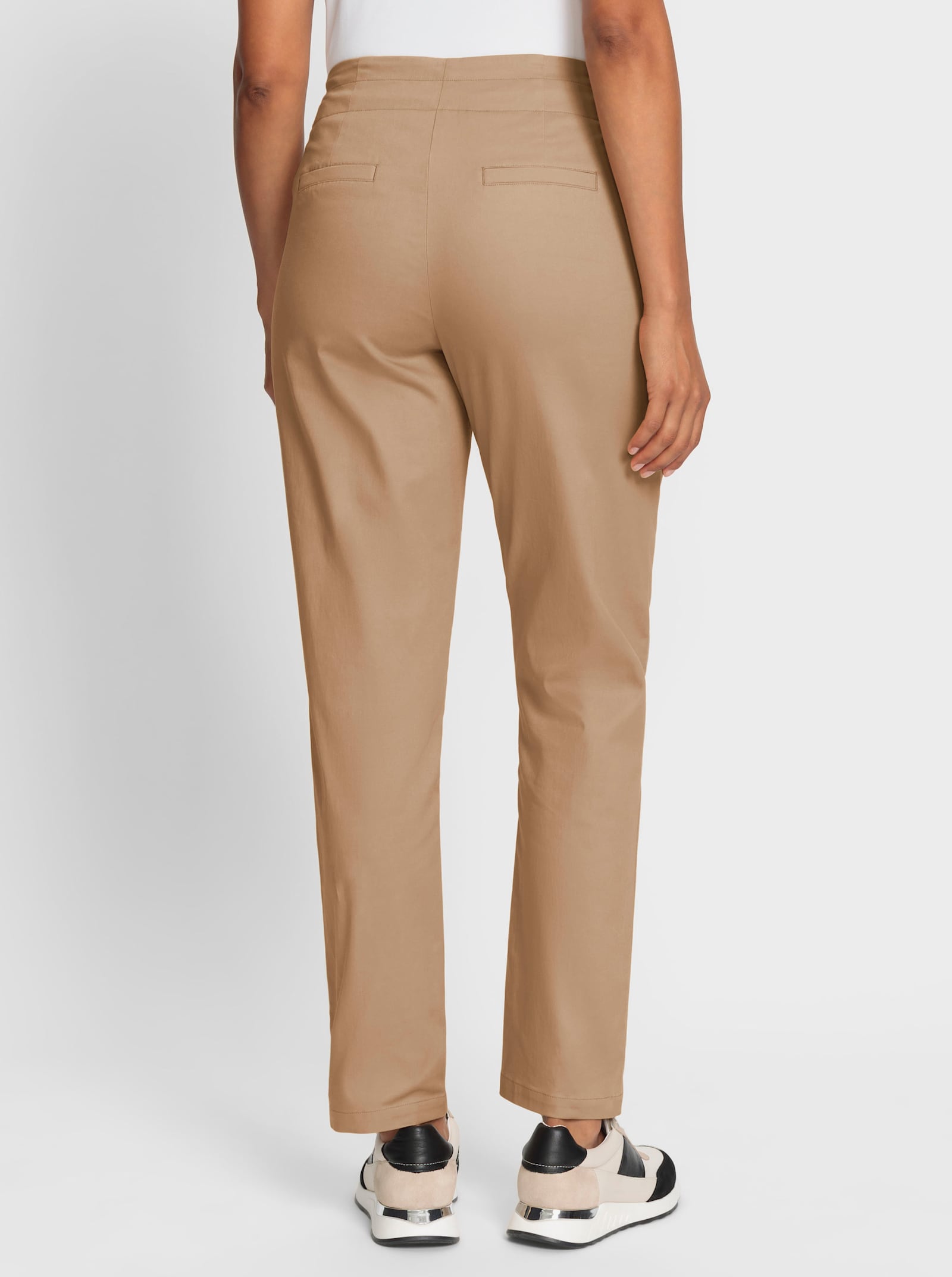 Paperbagbroek met hoge taille - camel