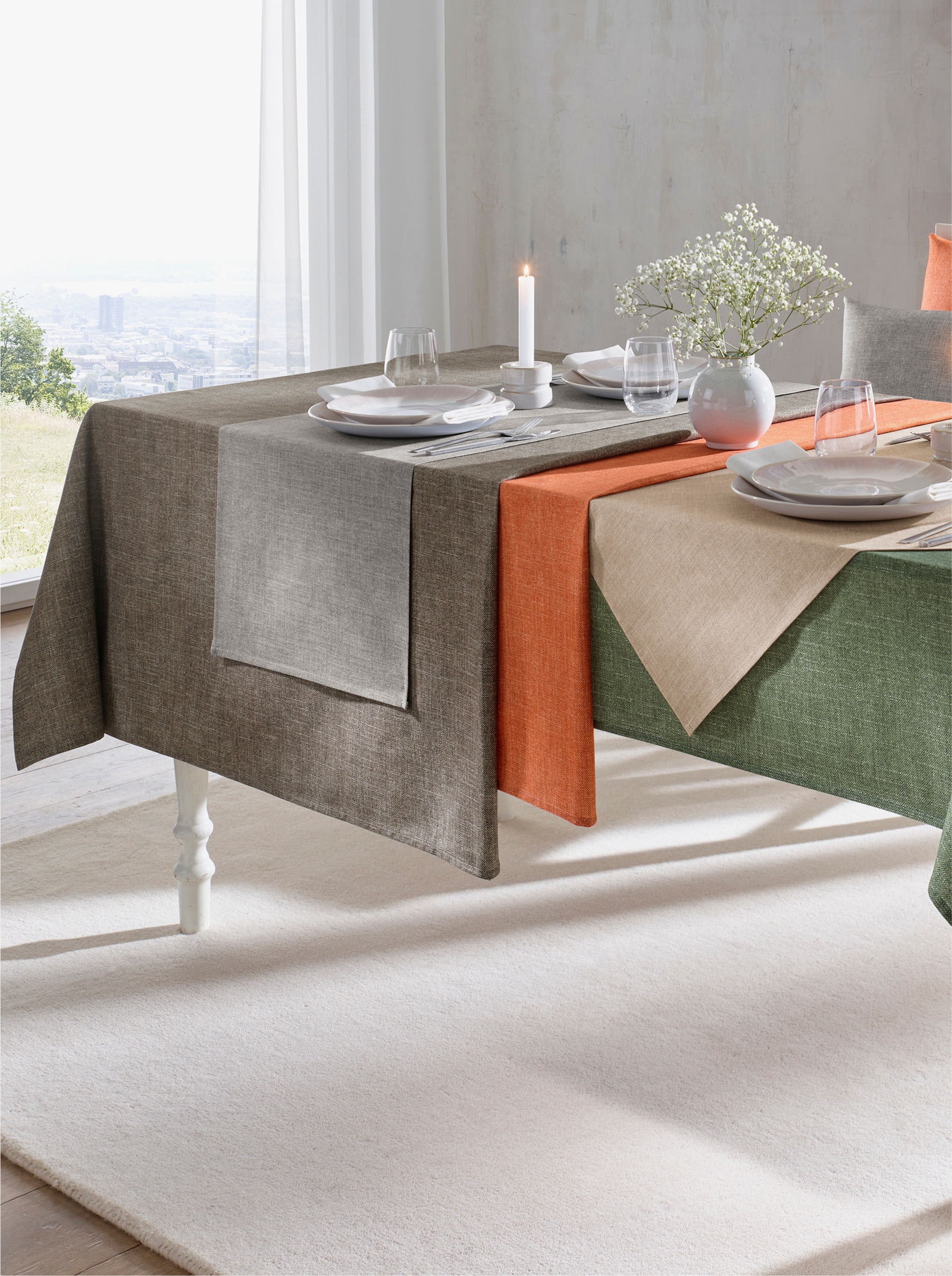 Tischdecke - oliv
