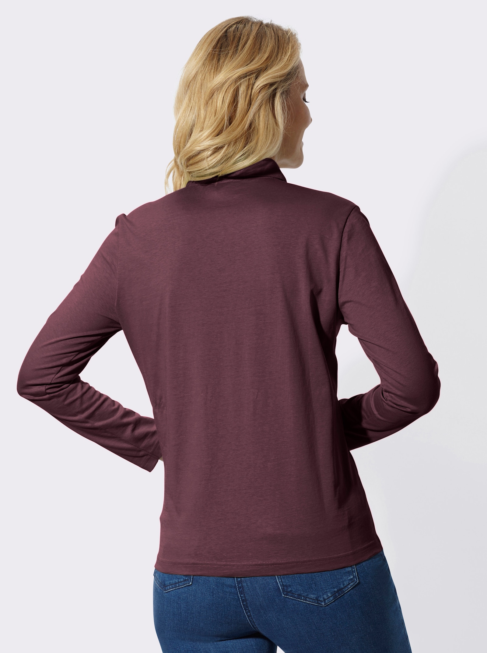 Poloshirt aus reiner Baumwolle - burgund