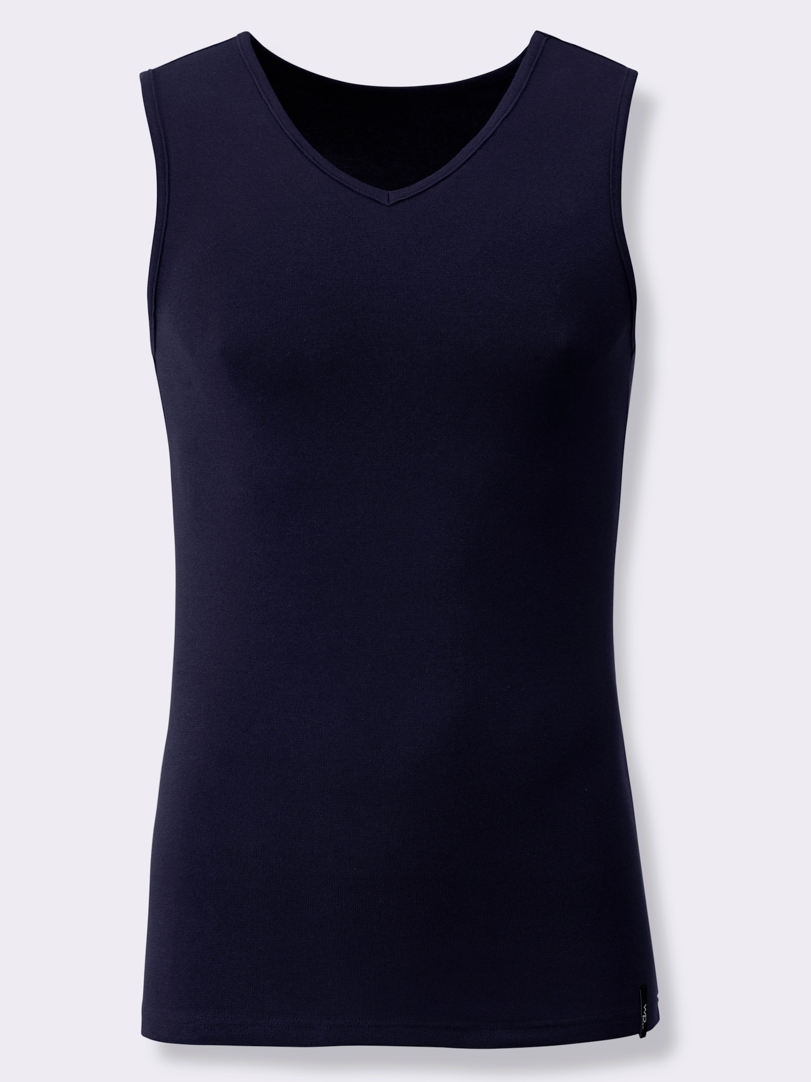 wäschepur men Onderhemd - marine + hemelsblauw