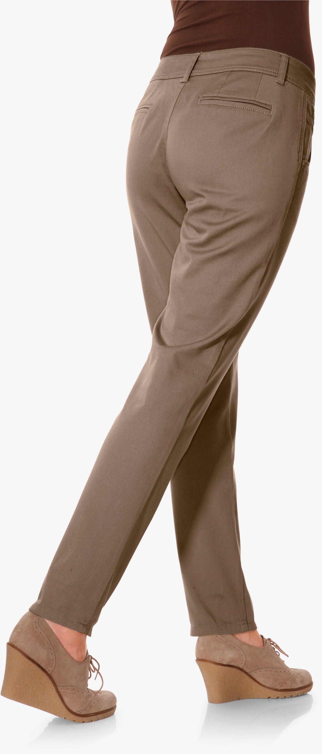 heine Pantalon chino, coupe carotte - couleur chamois