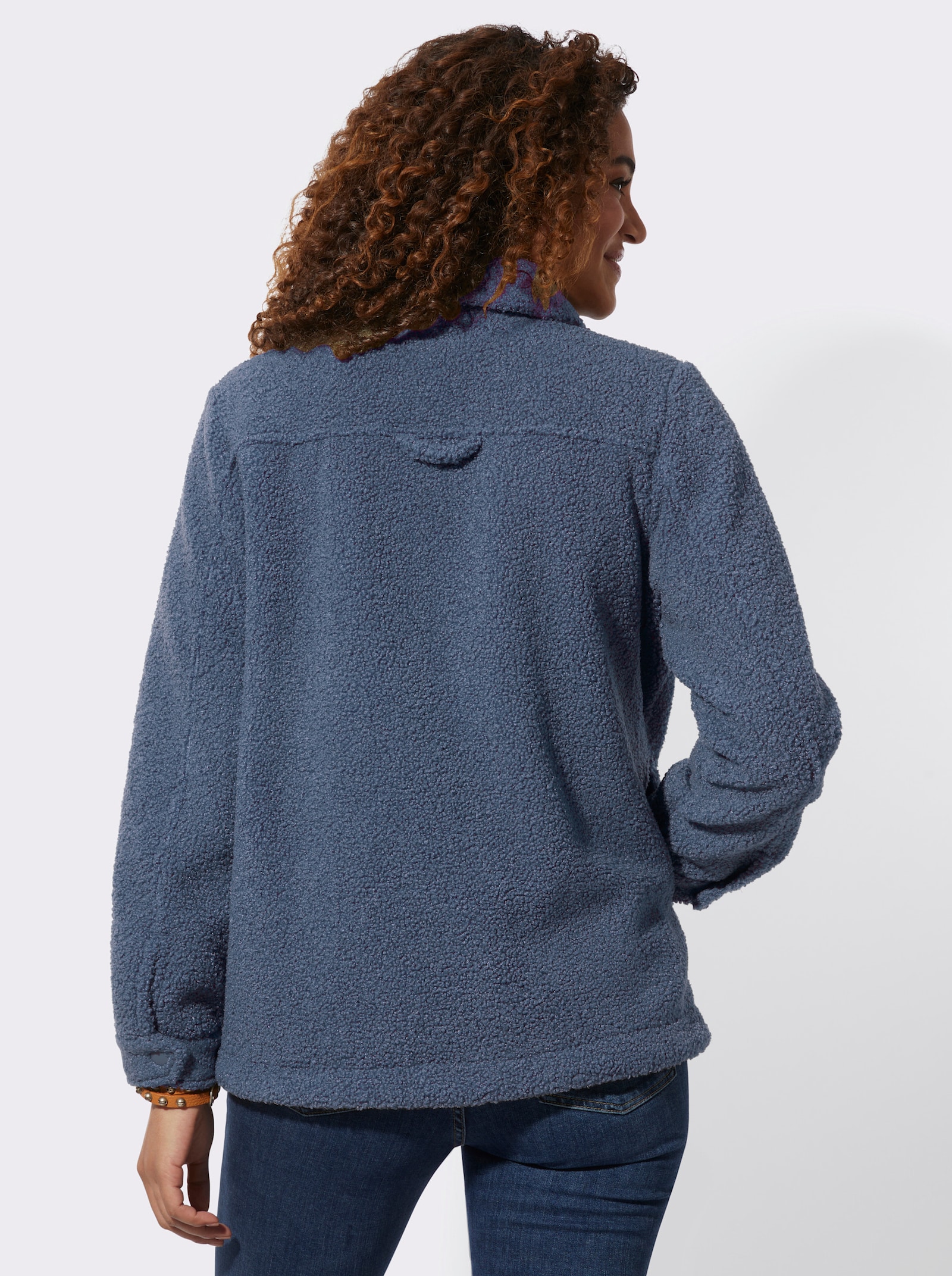 Jackenblazer aus Fleece - rauchblau