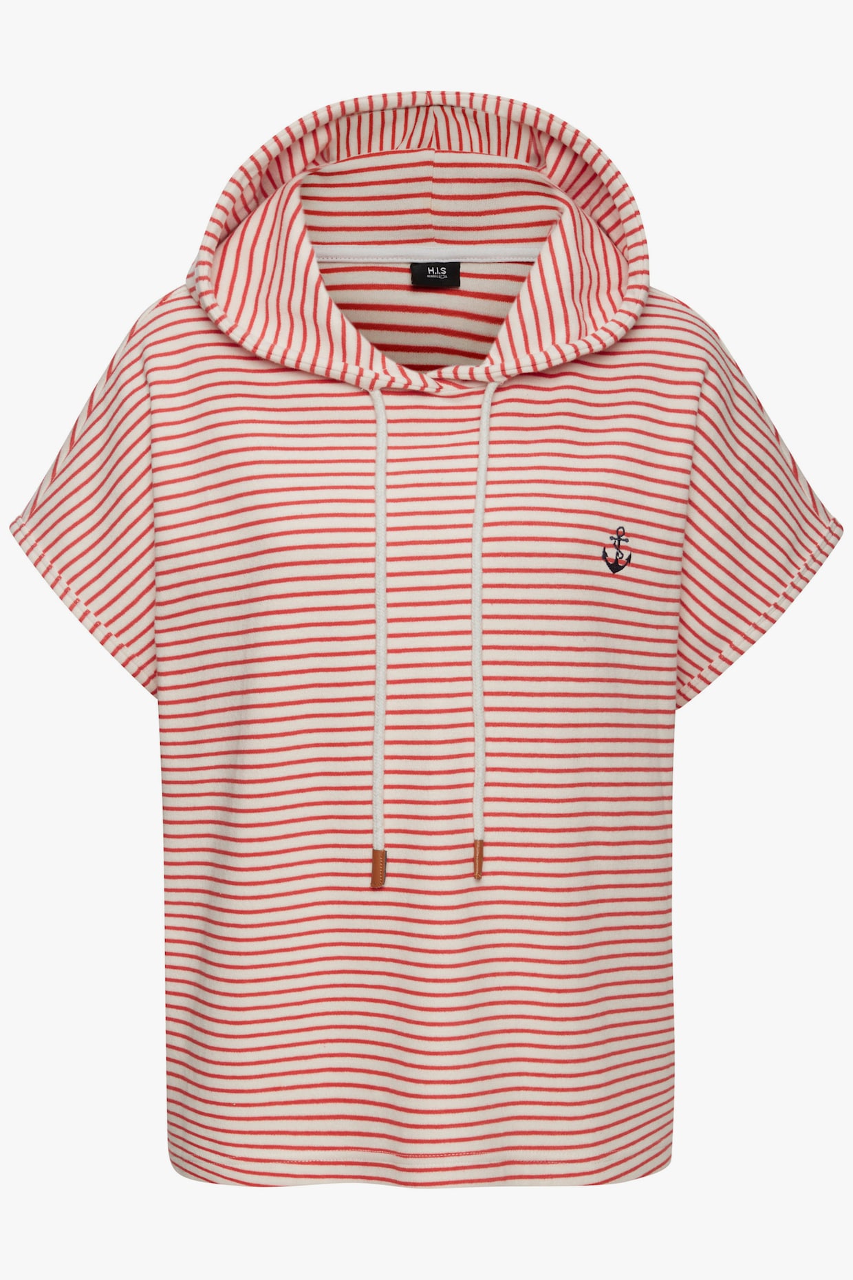 H.I.S Sweatshirt - rouge-blanc cassé