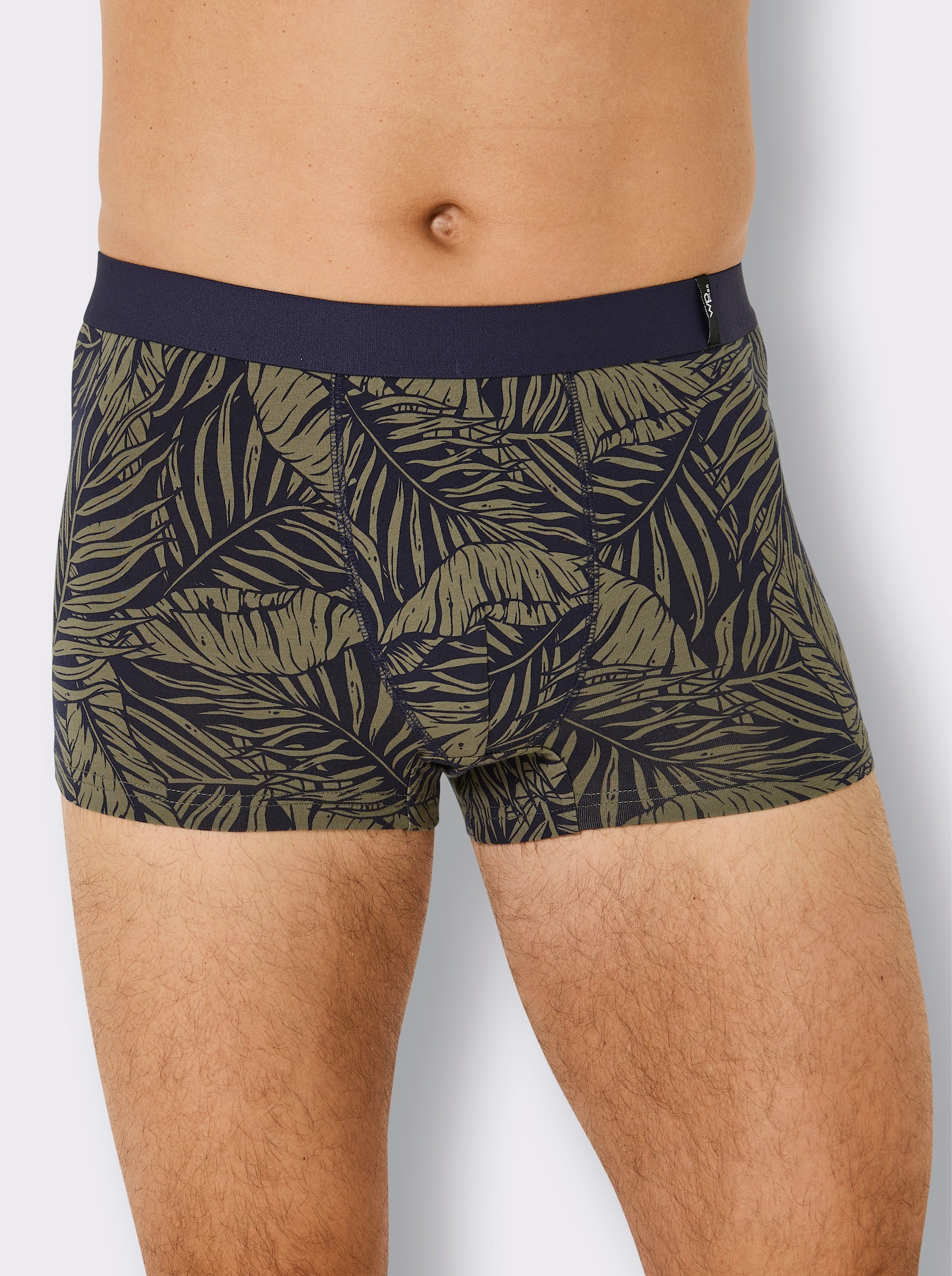 wäschepur men Pants - marine-khaki-bedruckt + marine + khaki