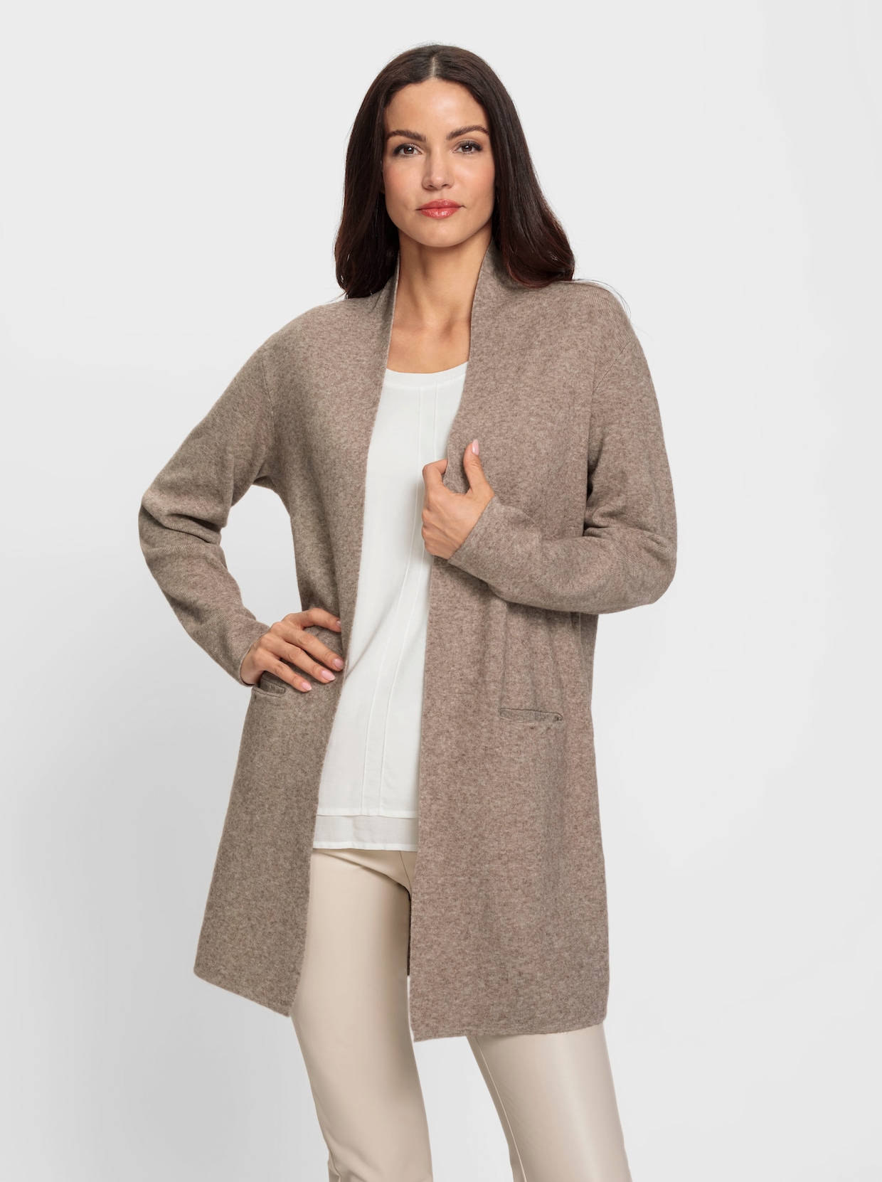 heine Strickjacke - sesam-meliert