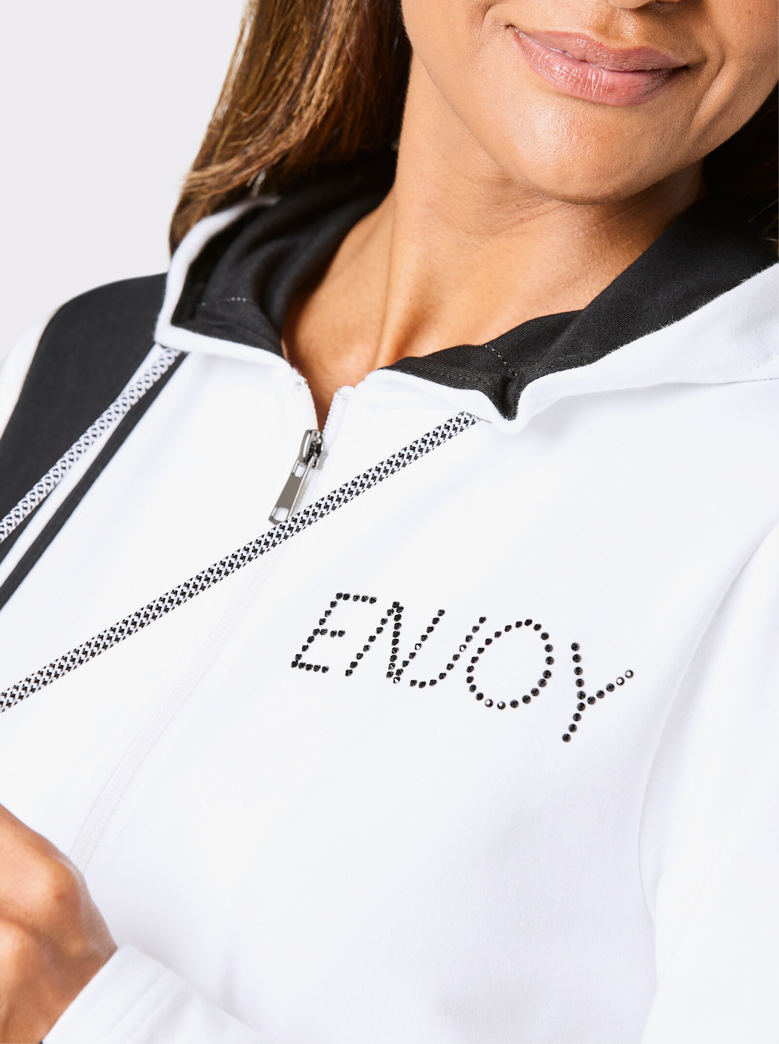 feel good Jacke - ecru-schwarz