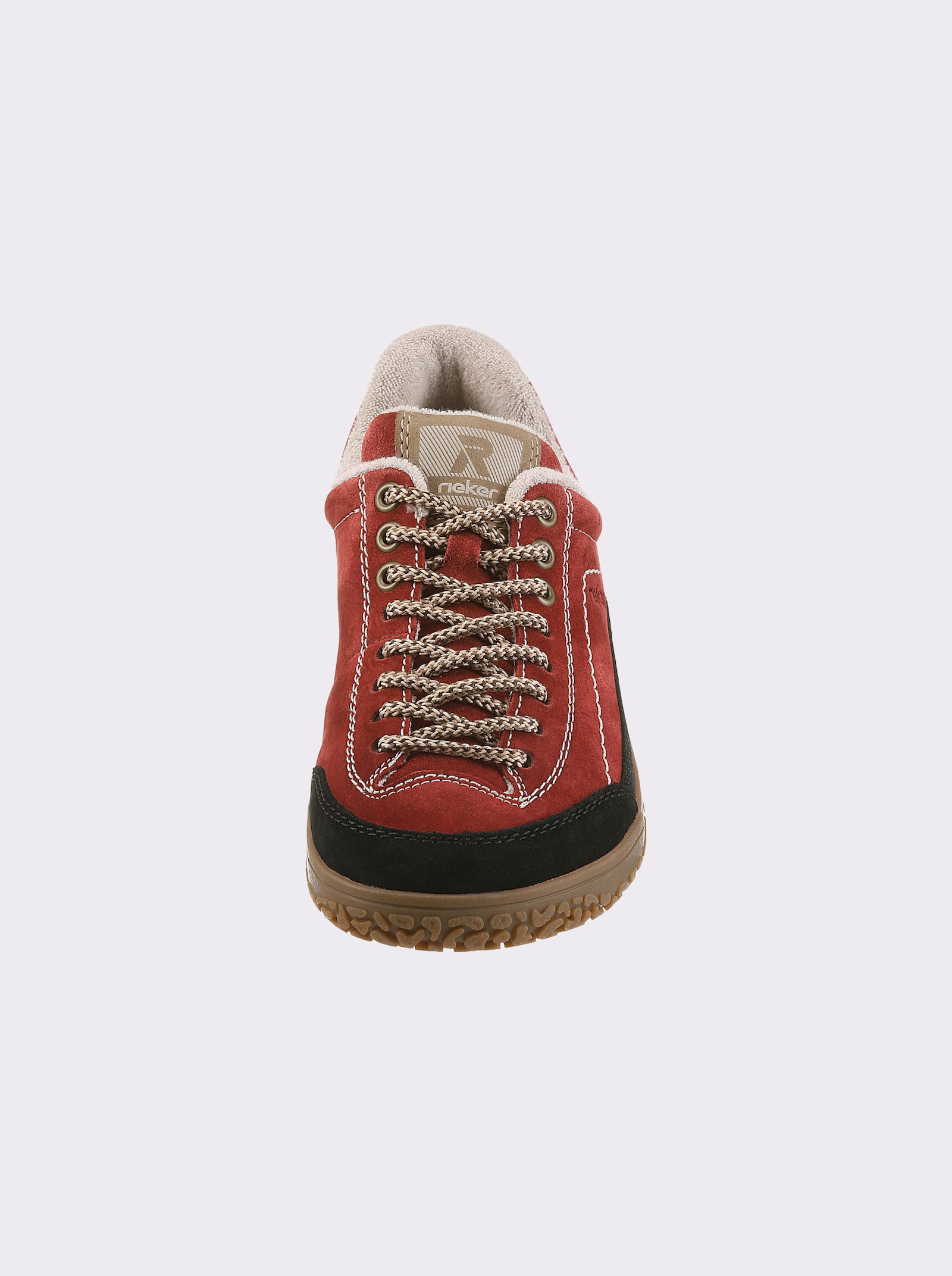Rieker Sneaker aus Veloursleder - rot