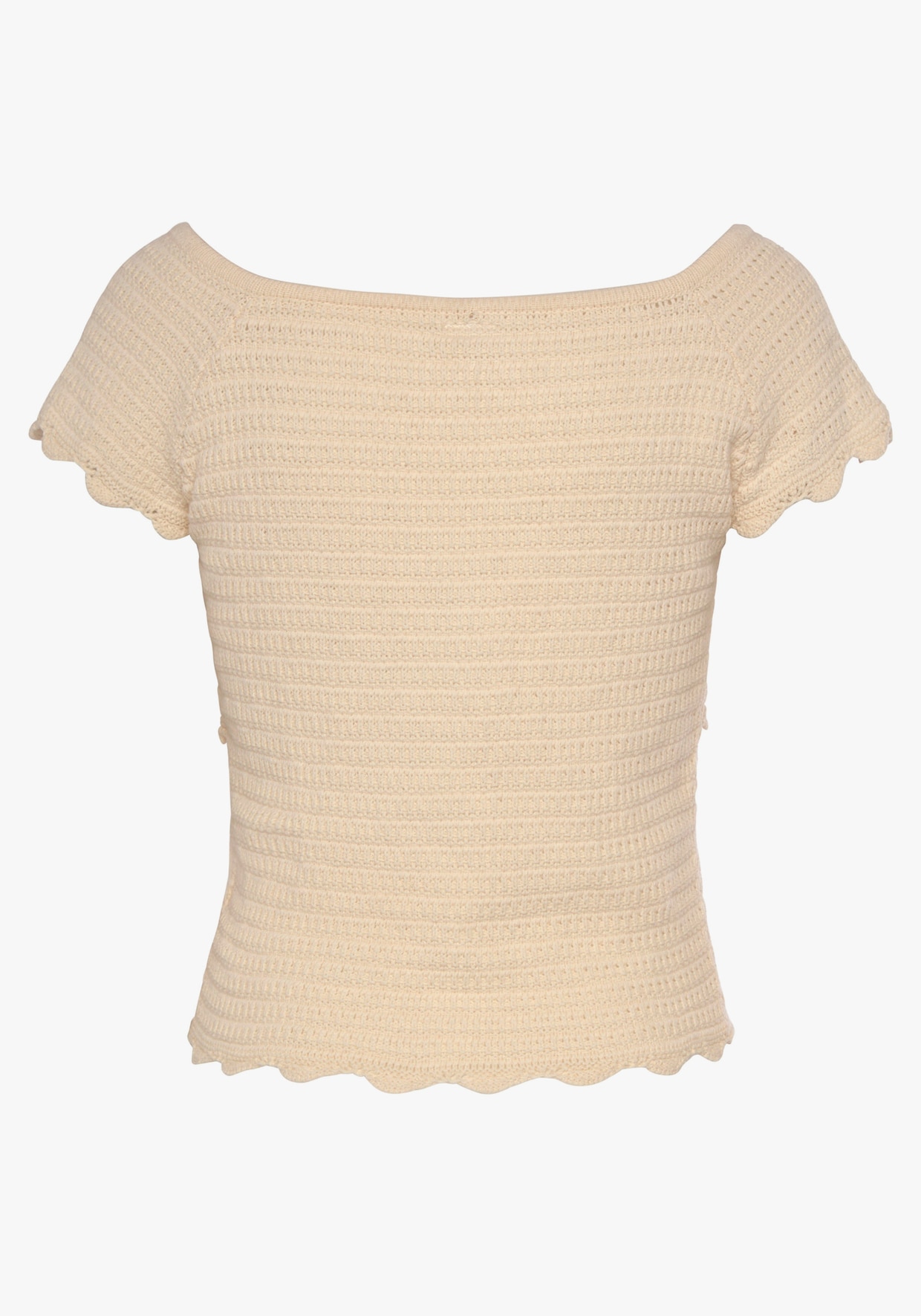 Vivance Kurzarmpullover - beige