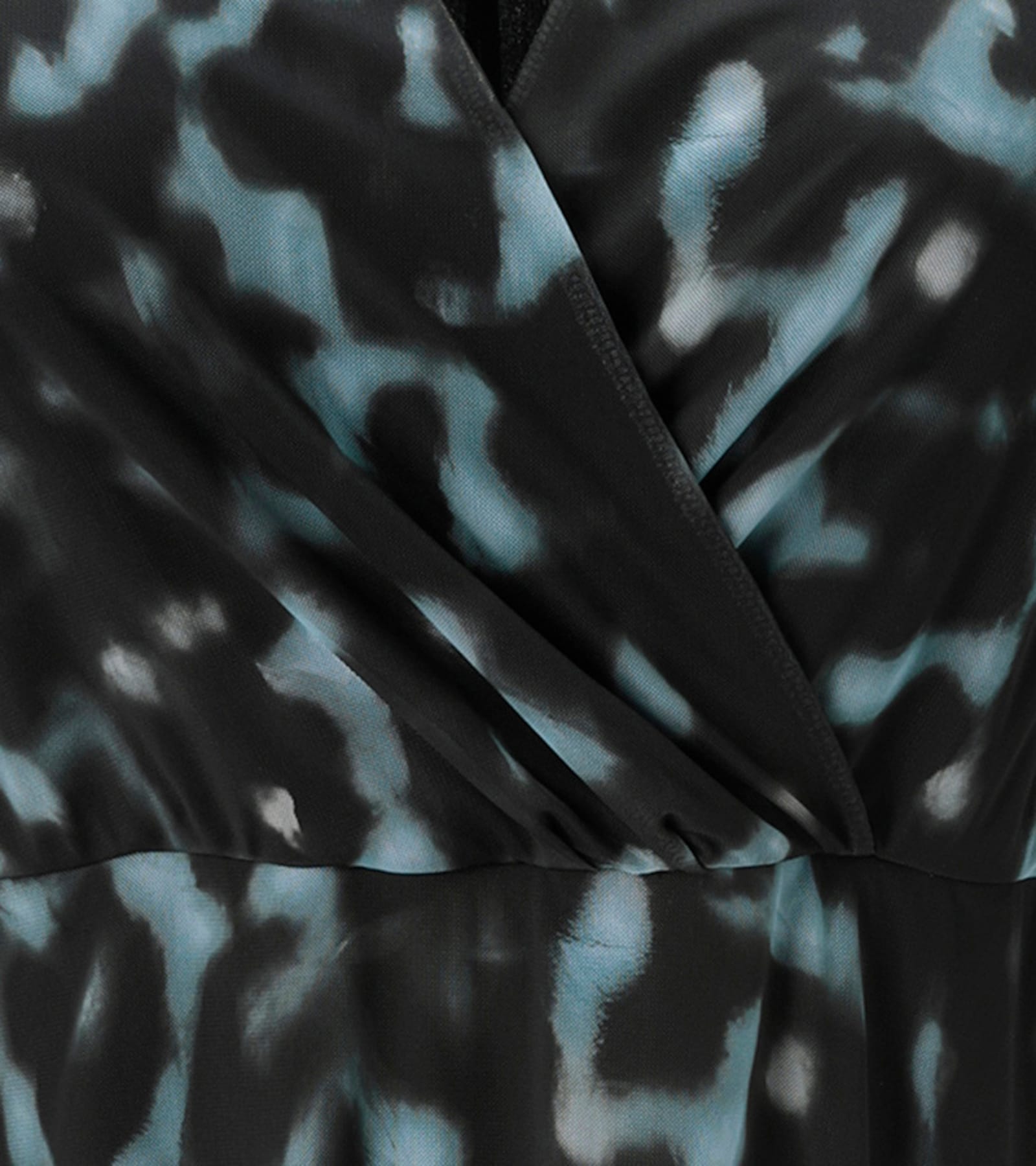 Aniston PLUS Meshkleid - braun-hellblau-blau