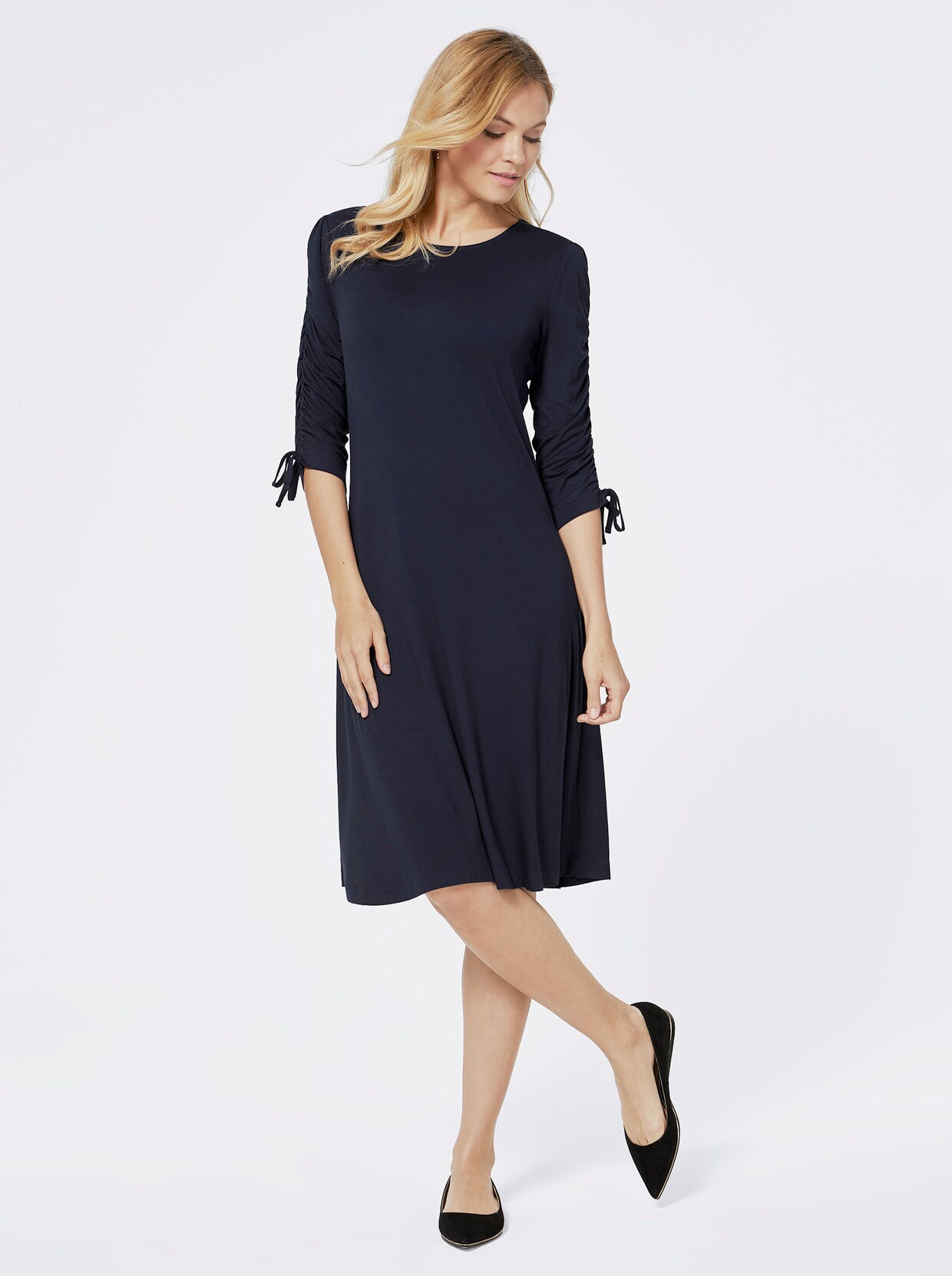 Druckkleid - blau