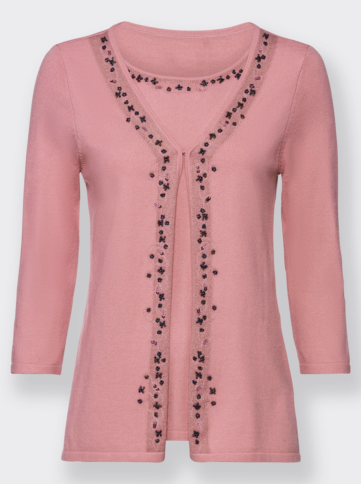 2-in-1-Pullover - rosenquarz