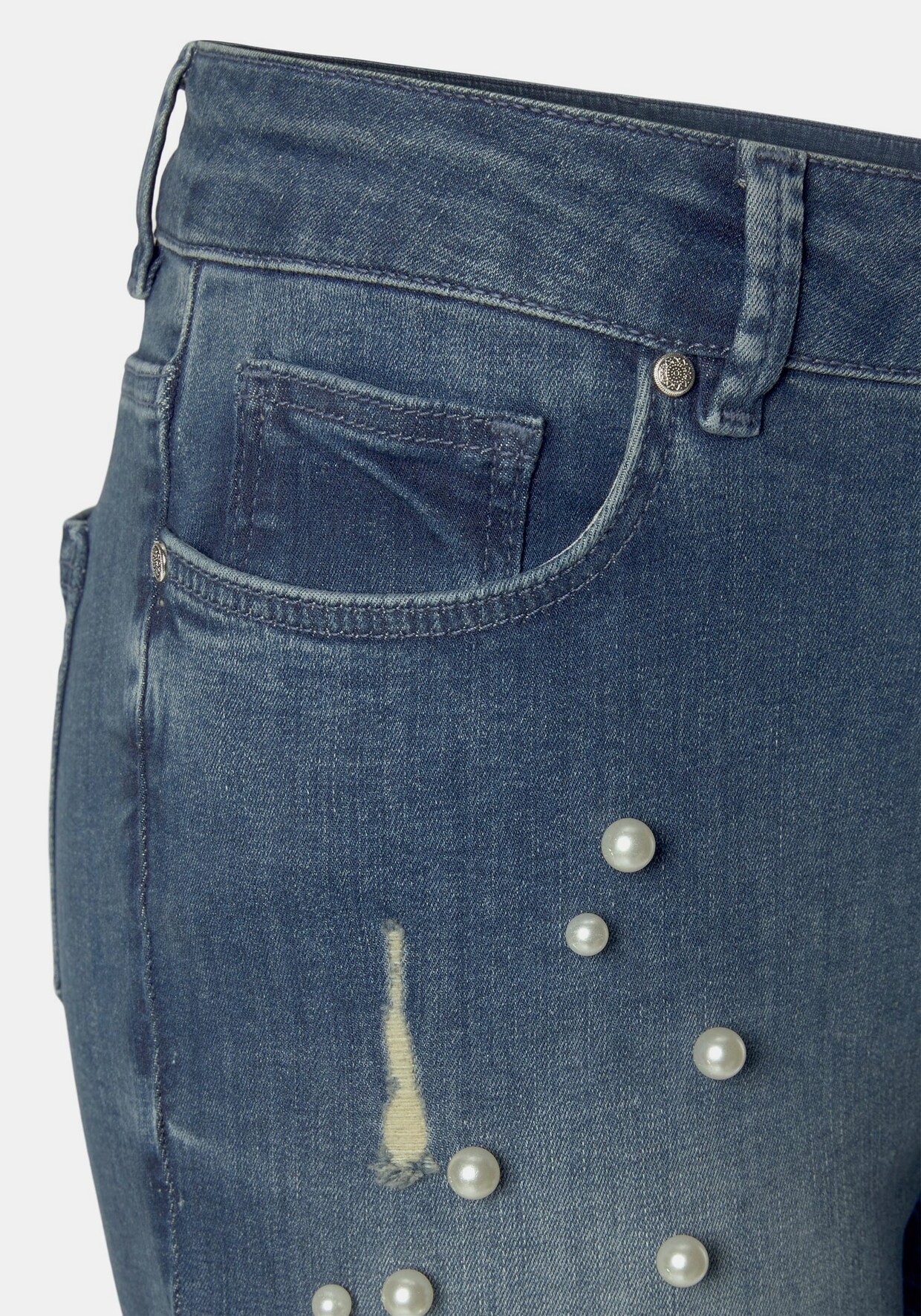 LASCANA Destroyed-Jeans - blue-washed