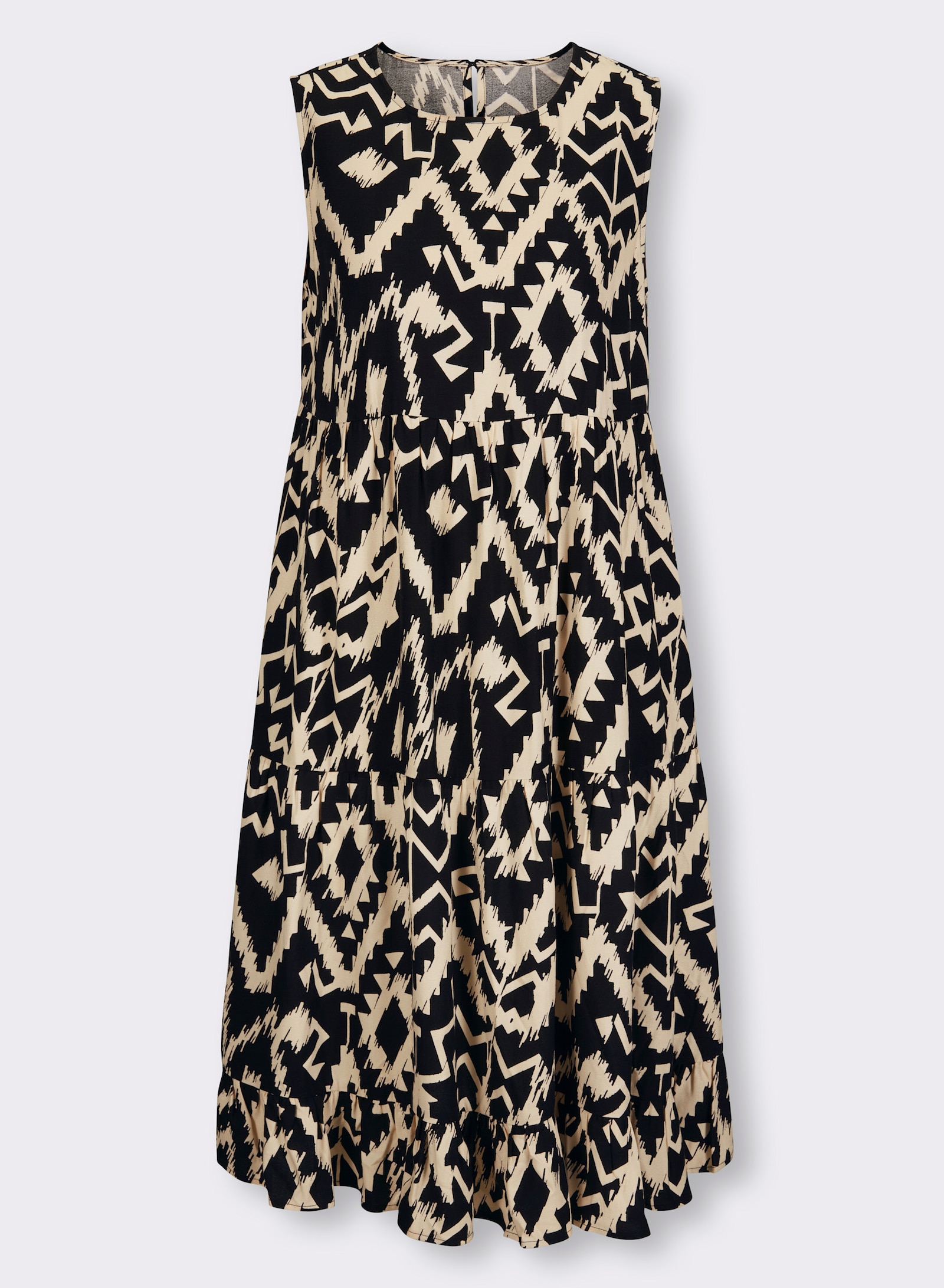 heine Robe tissée avec imprimé ethnique - noir-couleur ivoire à motifs