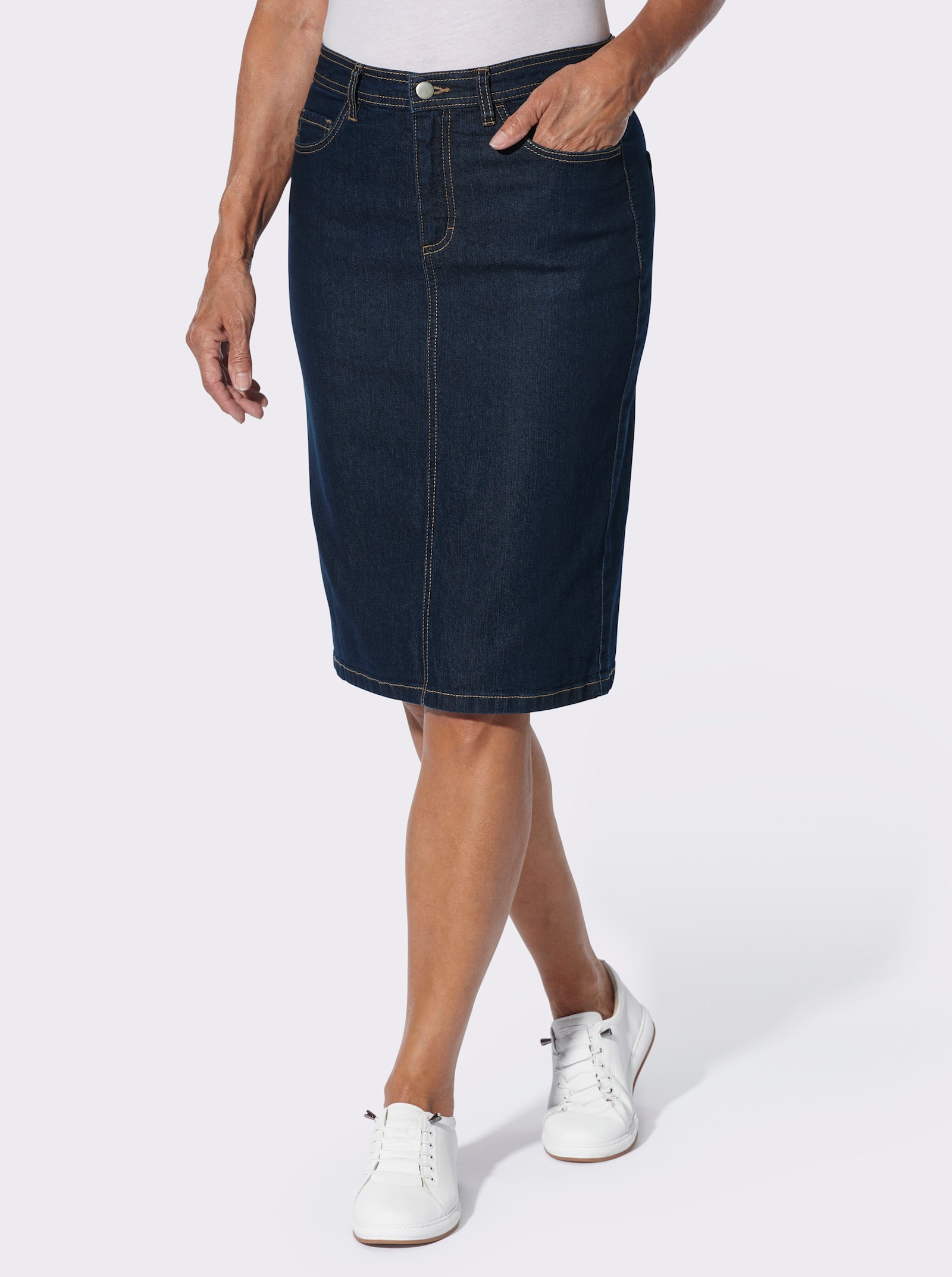 Jeansrock in 5-Pocket-Form - dark blue