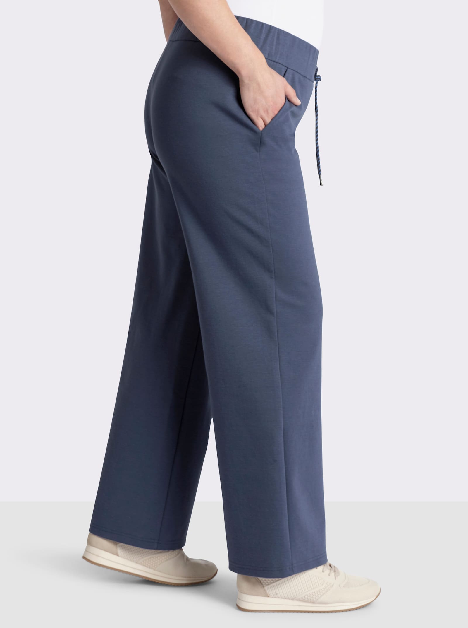 sheego Jogg Pants aus elastischem Jersey - rauchblau