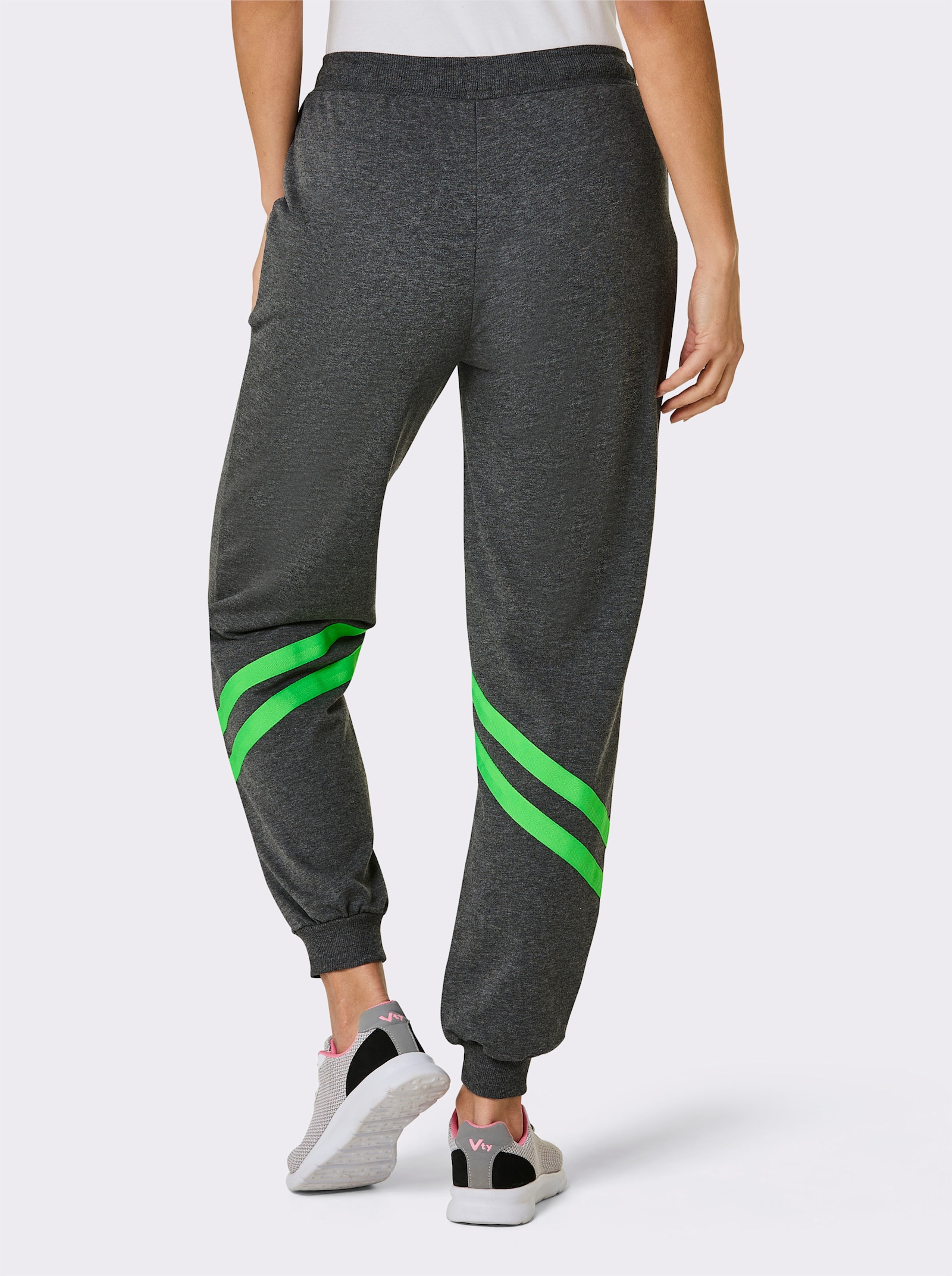 Catamaran Sports Freizeithose mit Kontraststreifen - anthrazit-meliert