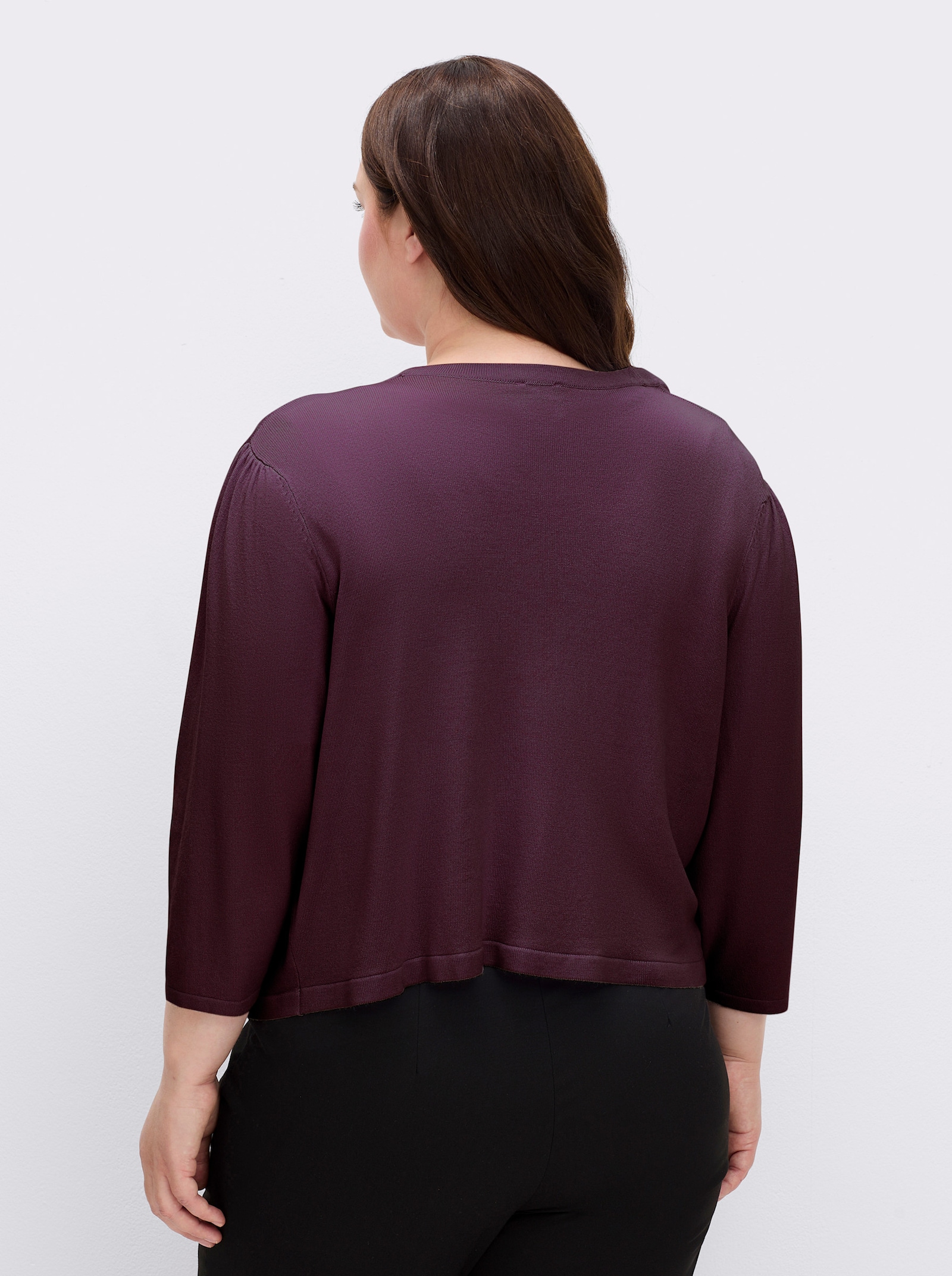 Bolero in Feinstrick-Qualität - burgund