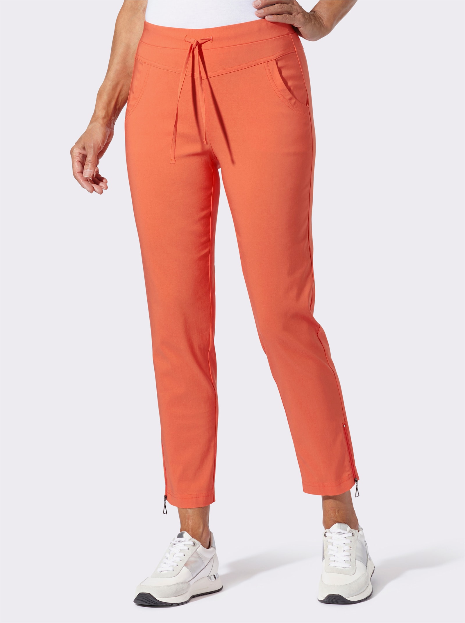 Bengalinhose mit Reißverschluss am Bein - orange