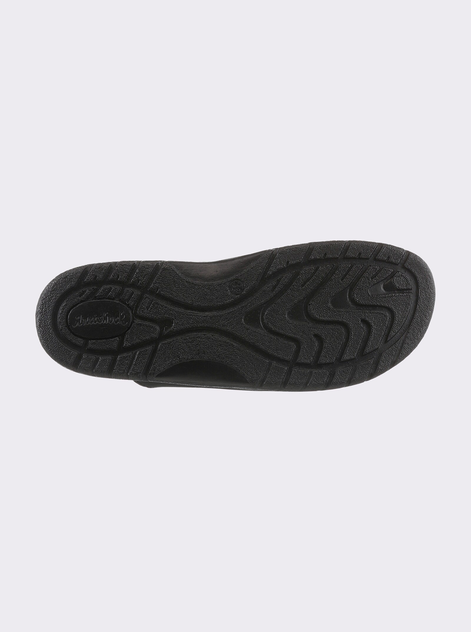 airsoft modern+ Pantolette aus Lederimitat, weich gepolstert - schwarz